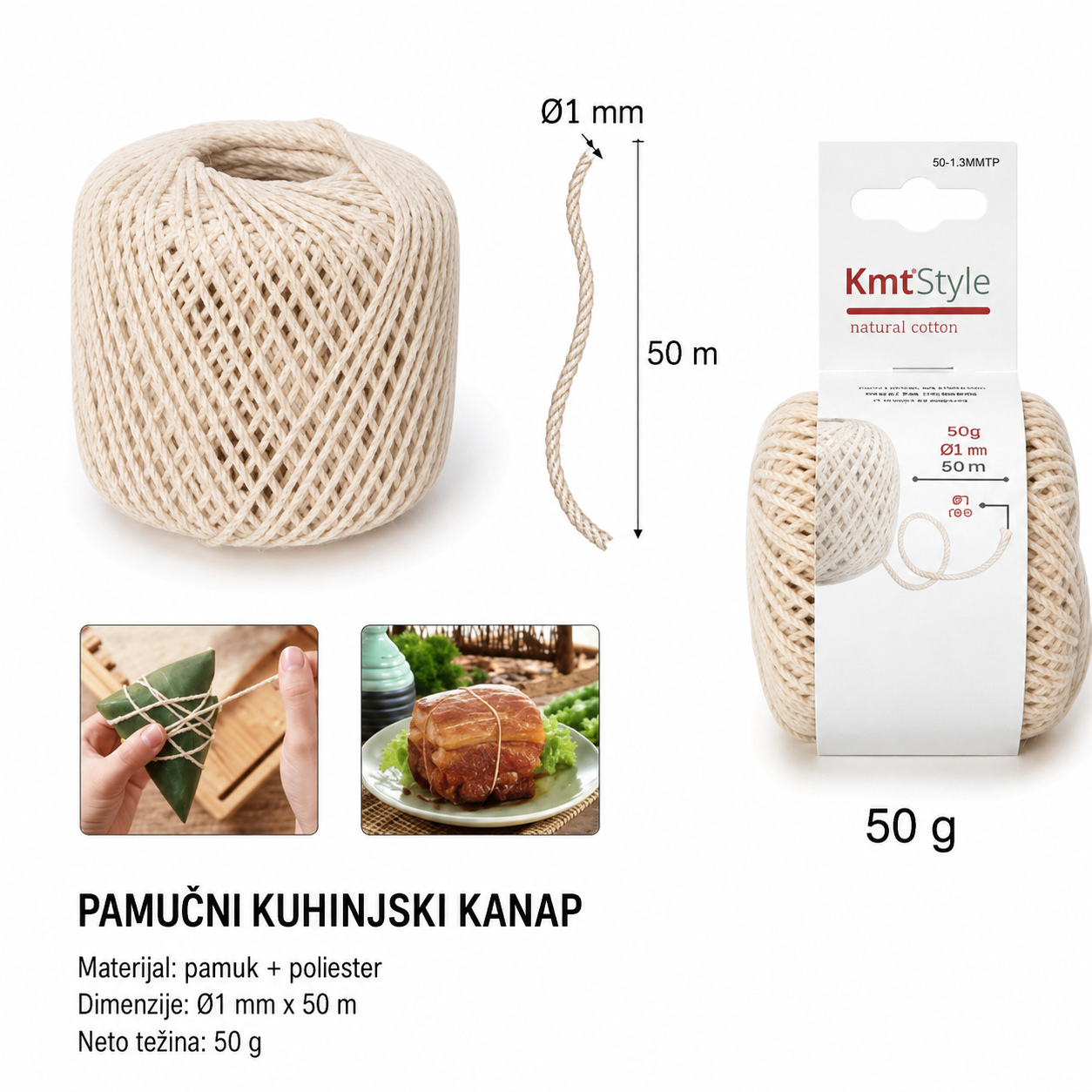 KMT Bež pamuk konopac 2407797
