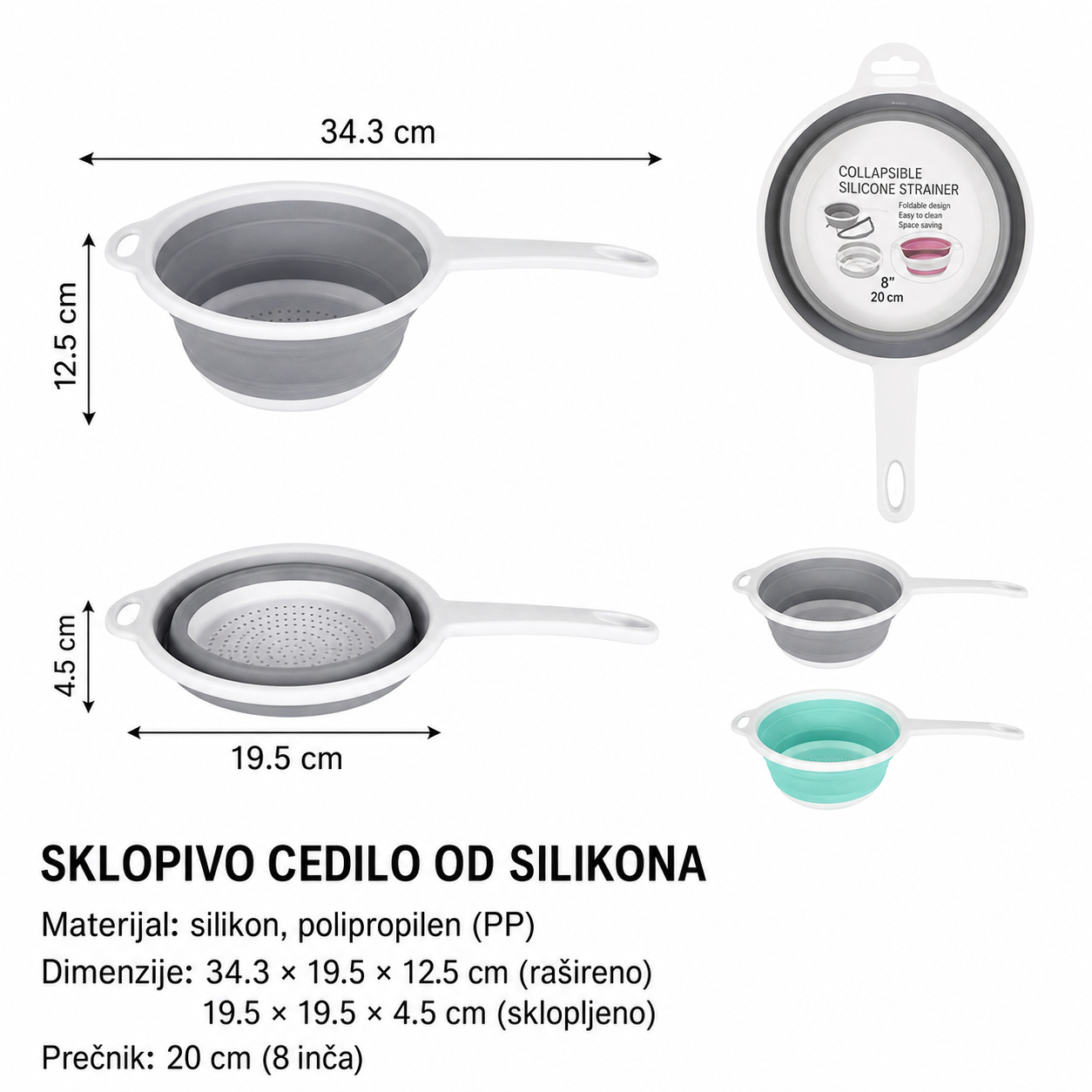 KMT Okrugla korpa za odvod sa ručkom 2407865