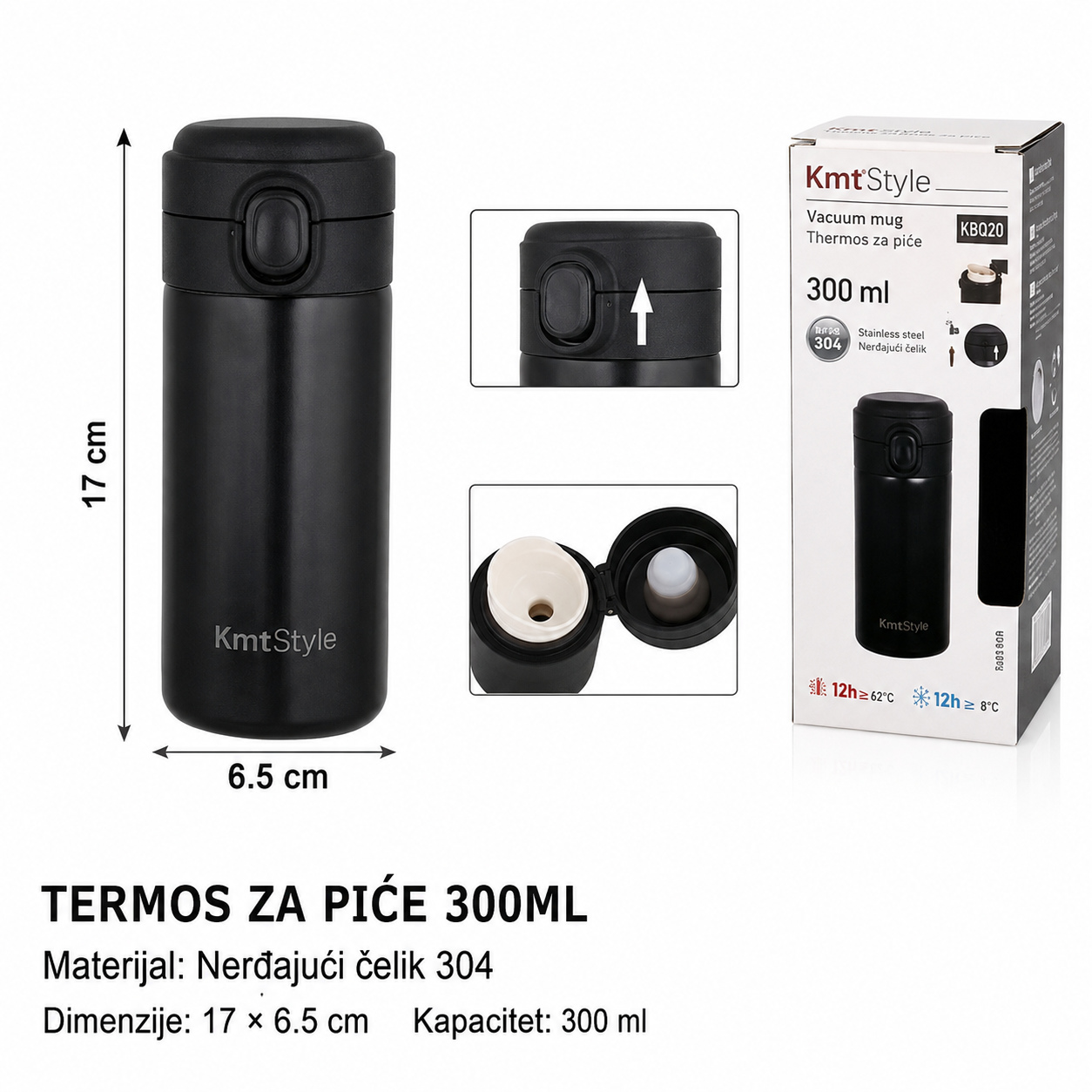 KMT Crna termos šolja 2407903