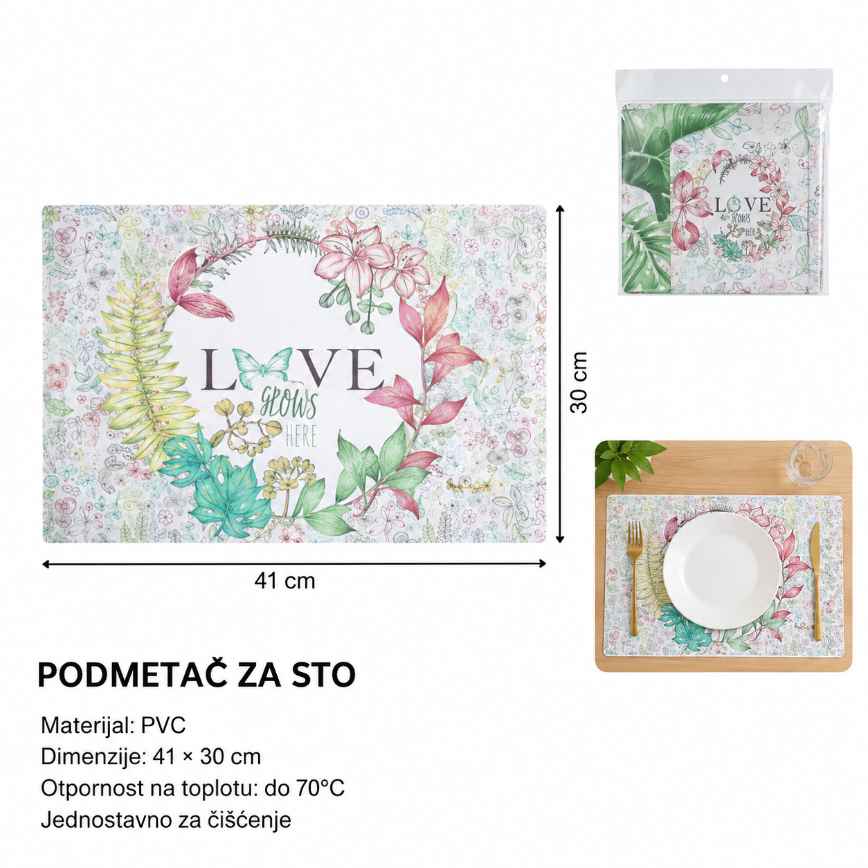 KMT PVC stolica u šareno sa štampomLOVE 2407976