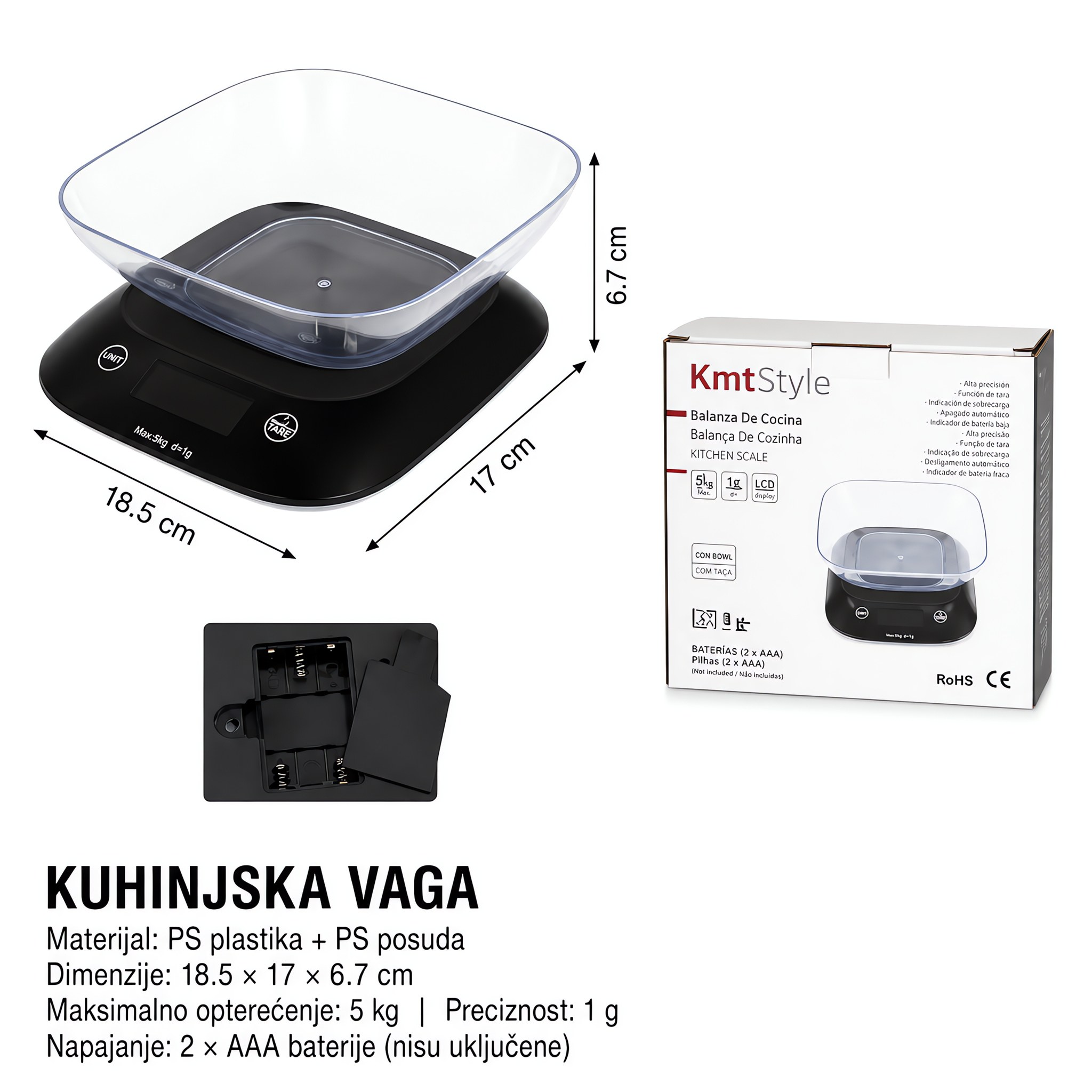 KMT kuhinjska elektronska vaga 2407998