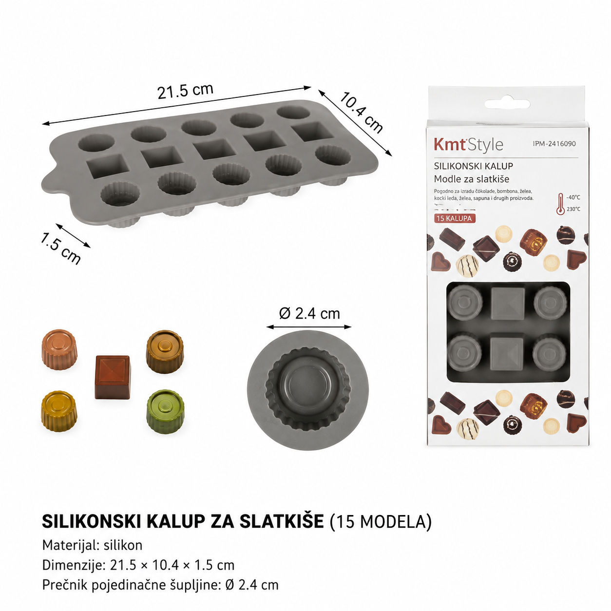 KMT Kalup za čokoladu (oblik sa tri cveta) 2416090