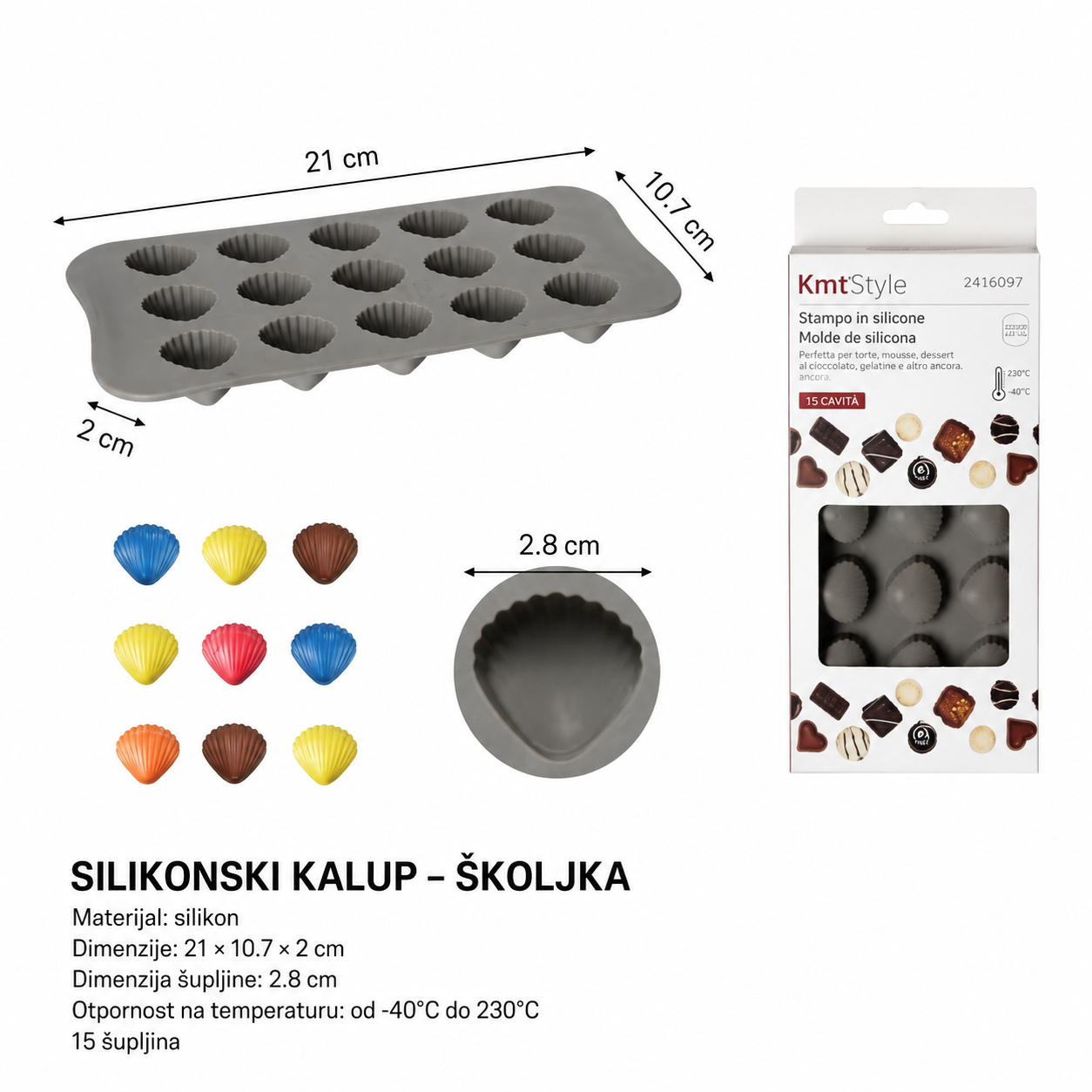 KMT Kalup za čokoladu (u obliku školjke) 2416097