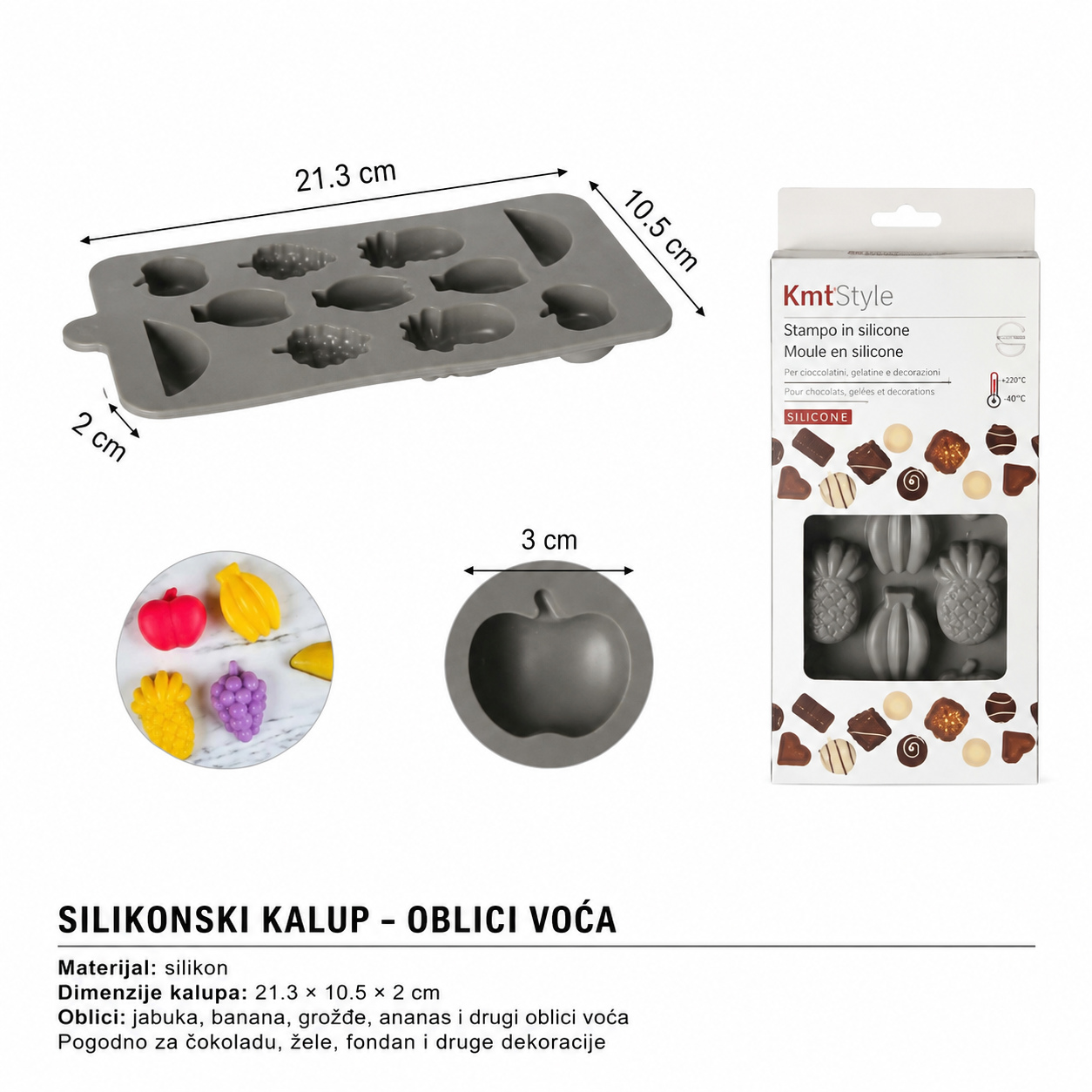 KMT Kalup za čokoladu (u obliku voća) 2416098