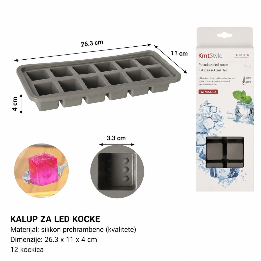 KMT Posuda za led (dvanaest kvadratnih kvadrata) 2416100