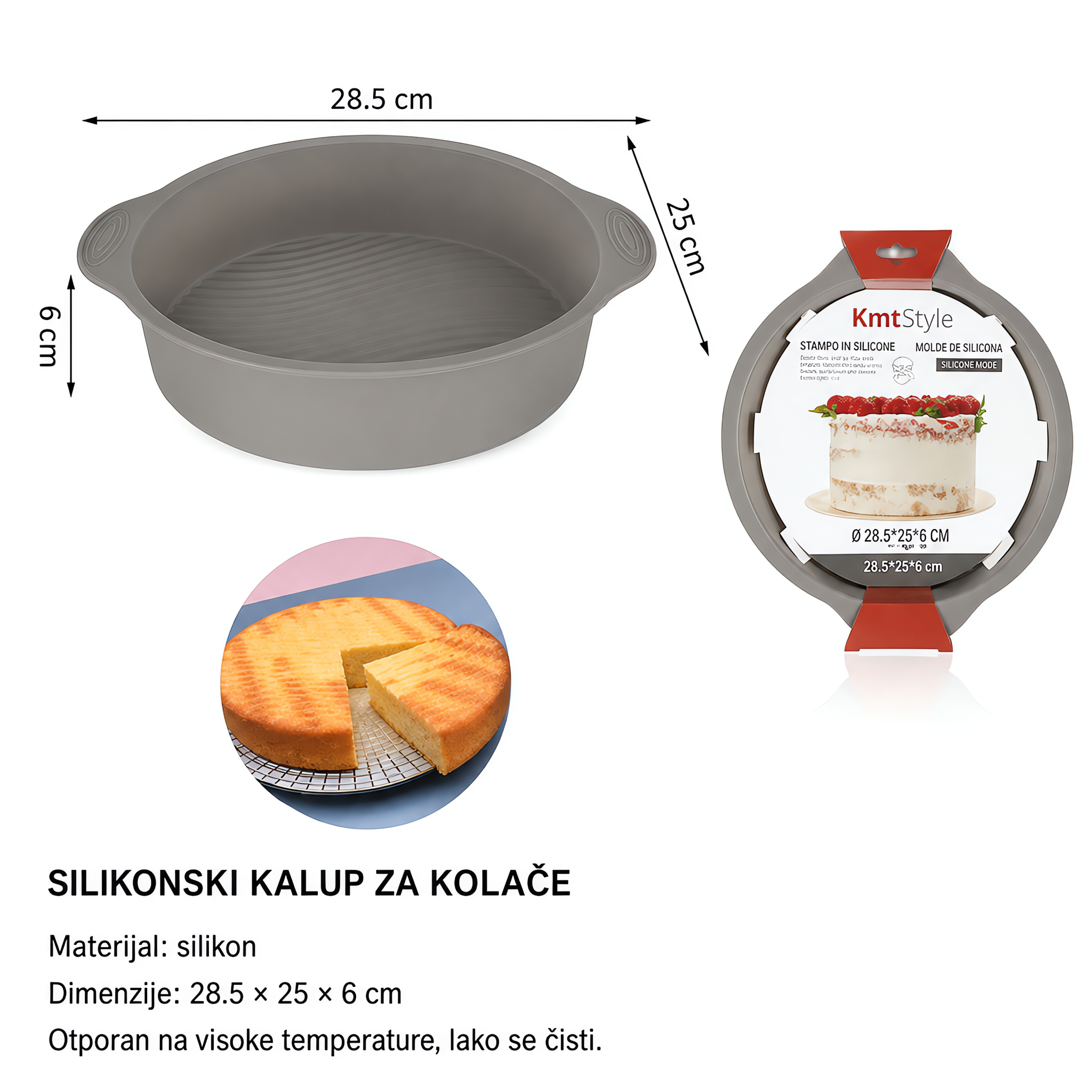 KMT silikonski kalup za tortu 2416143
