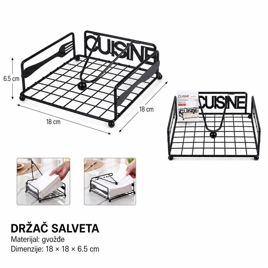 KMT kockasti držač za salvete za pribor za jelo 2419050