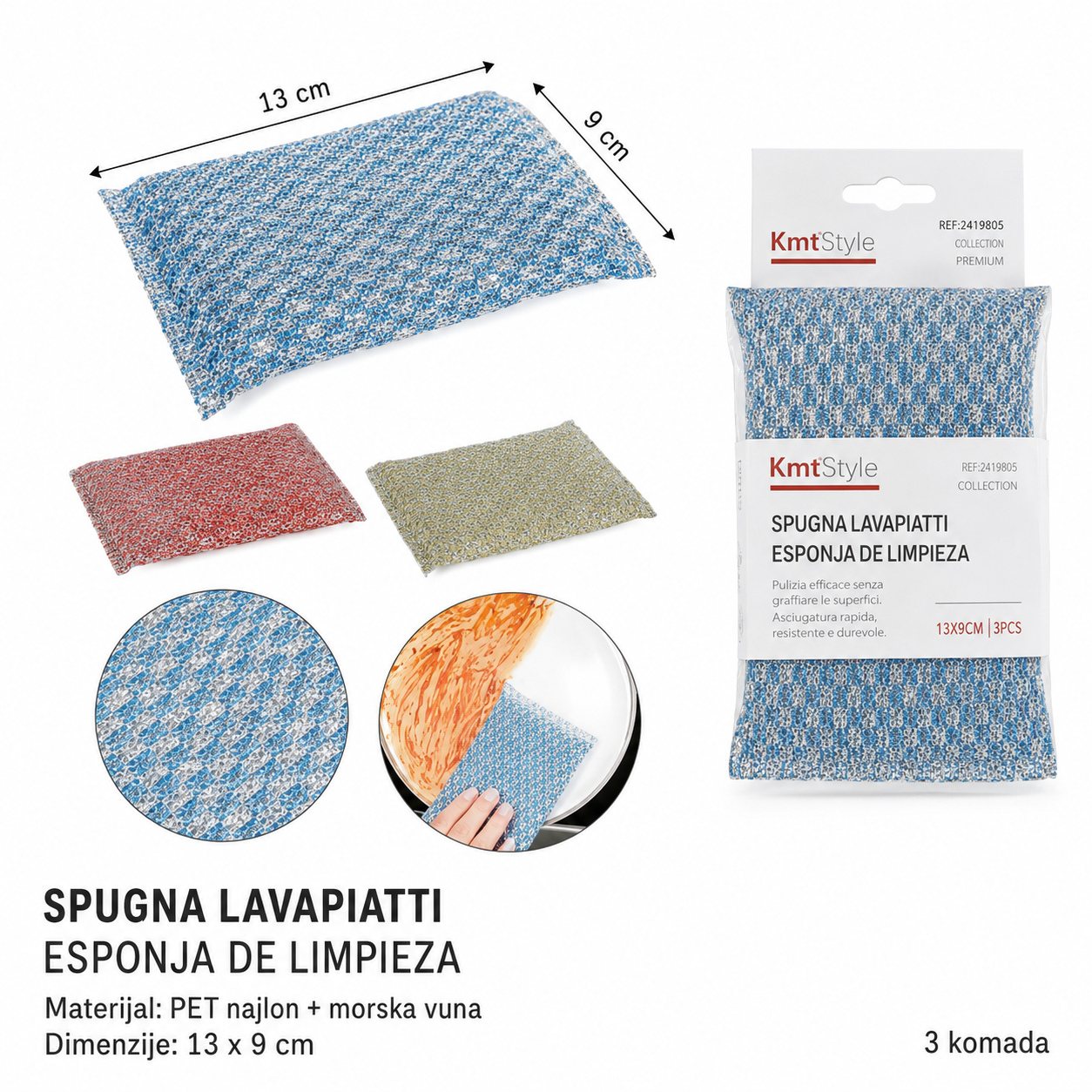 KMT Jacquard sunđer za ribanje 2419805
