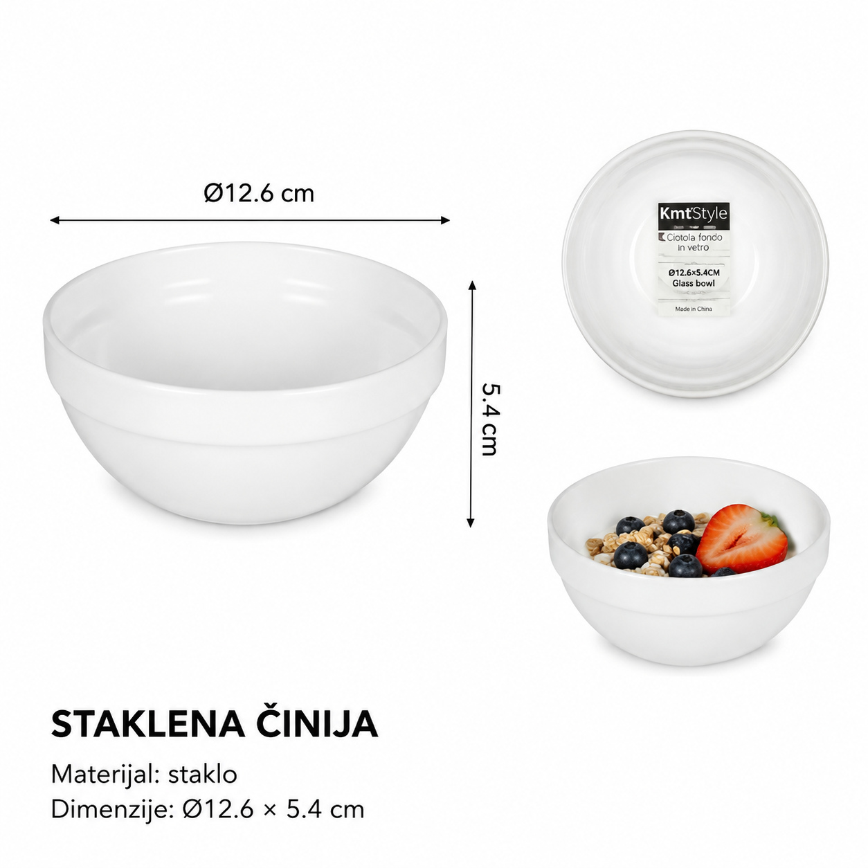 KMT Staklena duboka činija 2419915