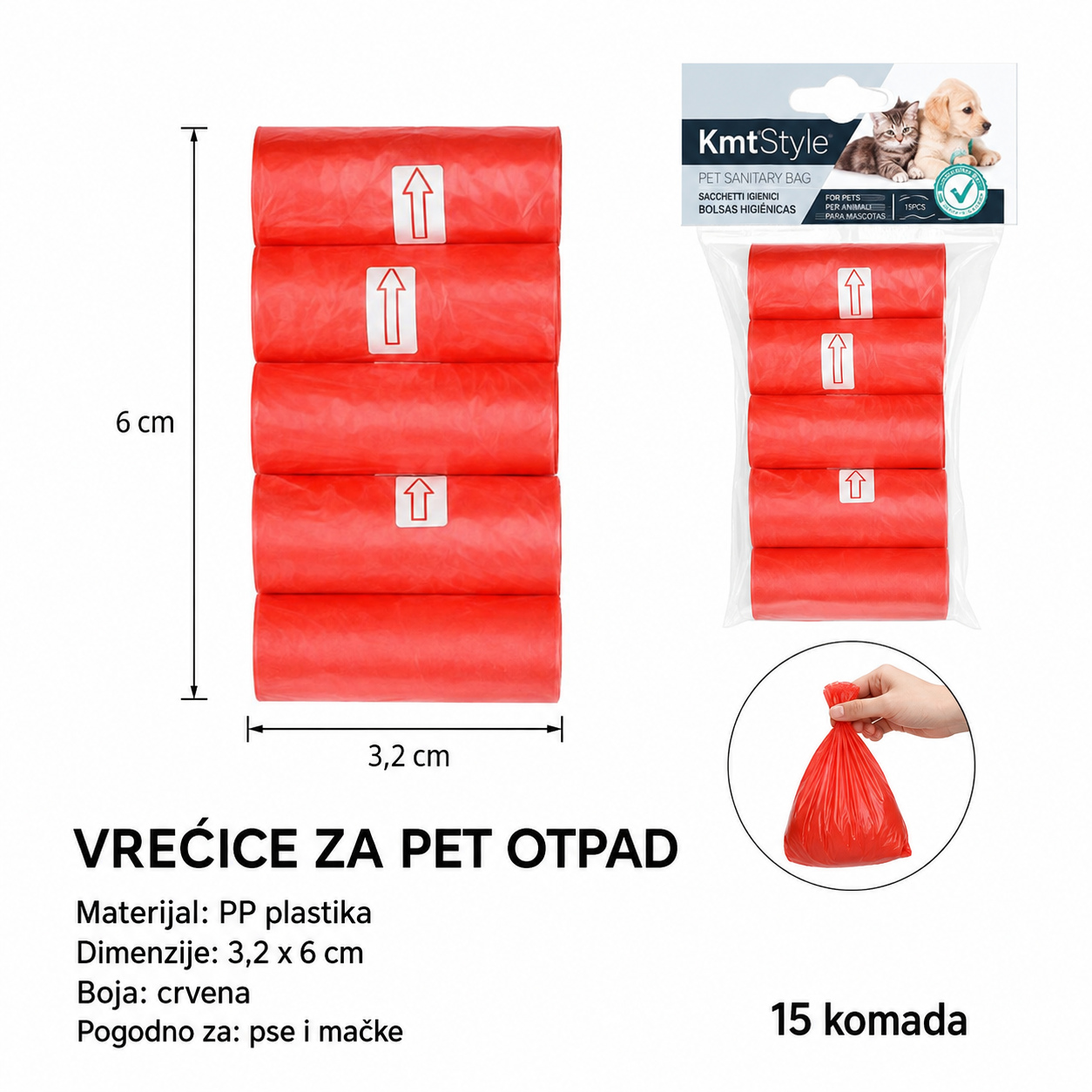 KMT Jednobojne kese za ljubimce 2703184