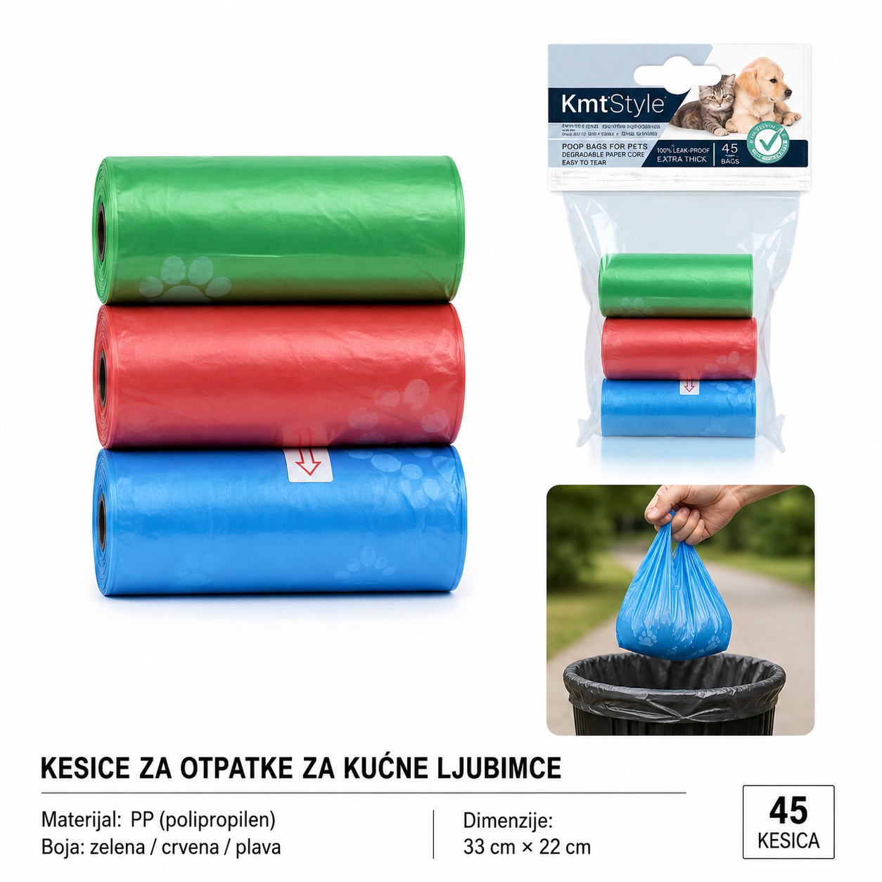 KMT Mešane boje – kese za ljubimce 2703186