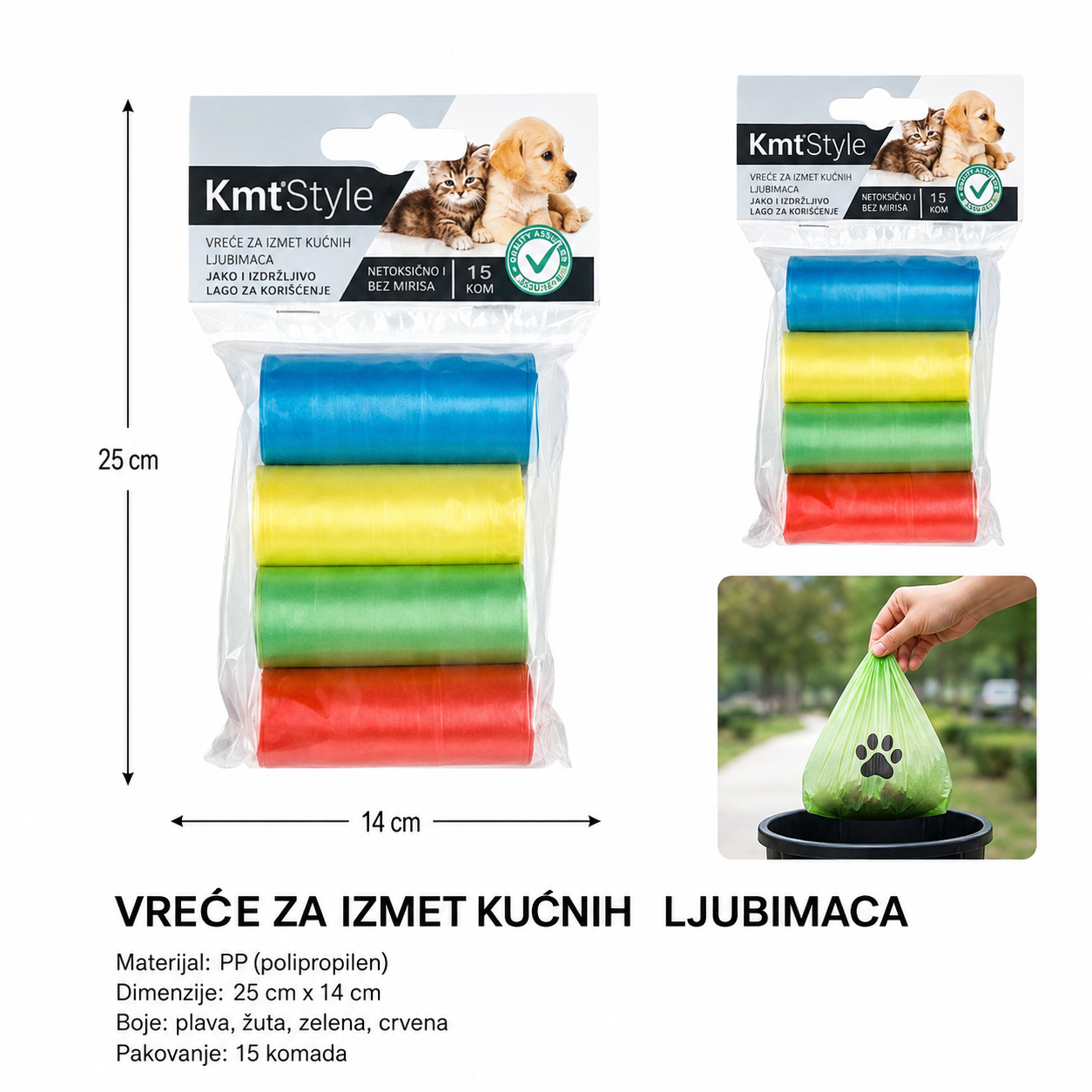 KMT Mešane boje – kese za ljubimce 2703187