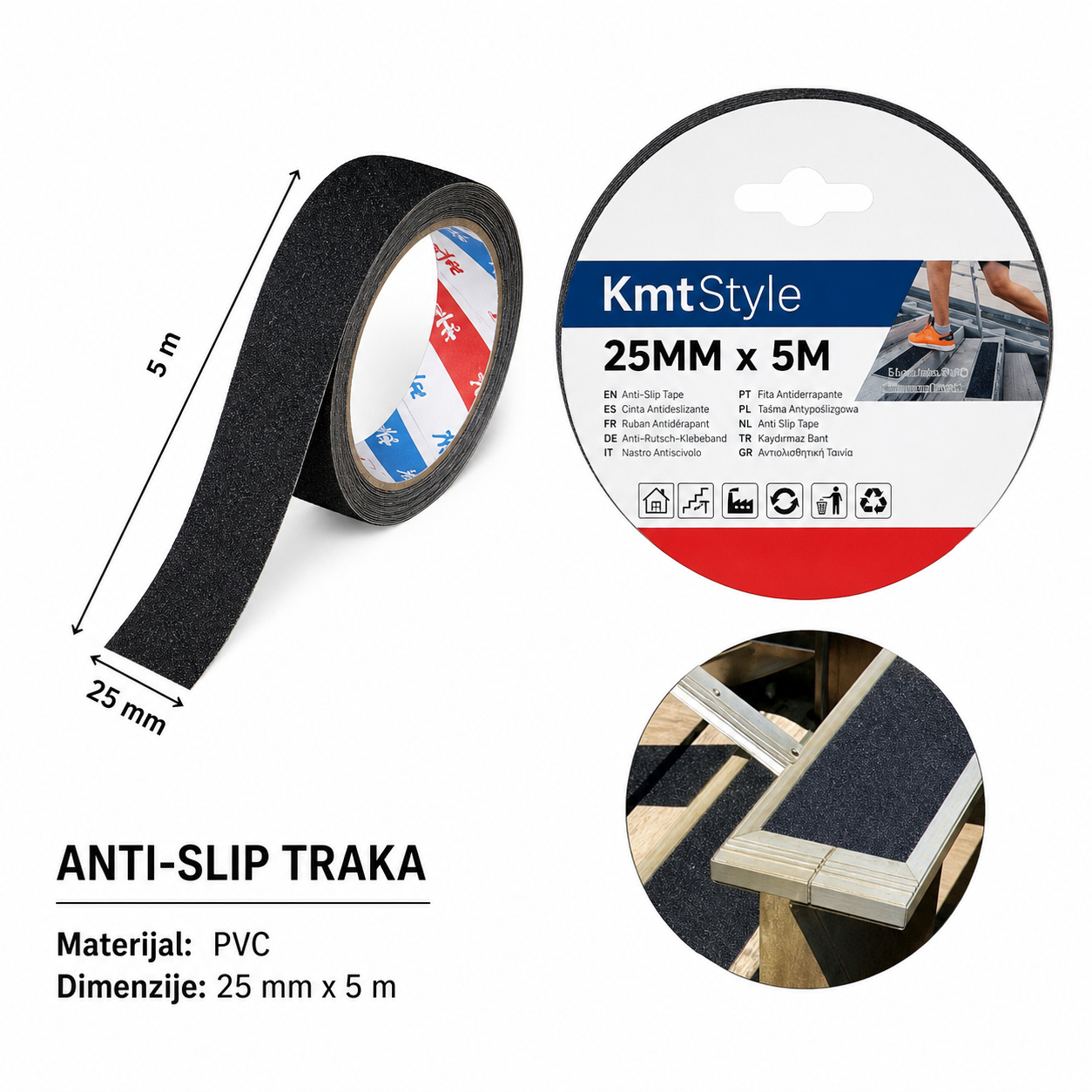 KMT Crna traka protiv klizanja 2708107