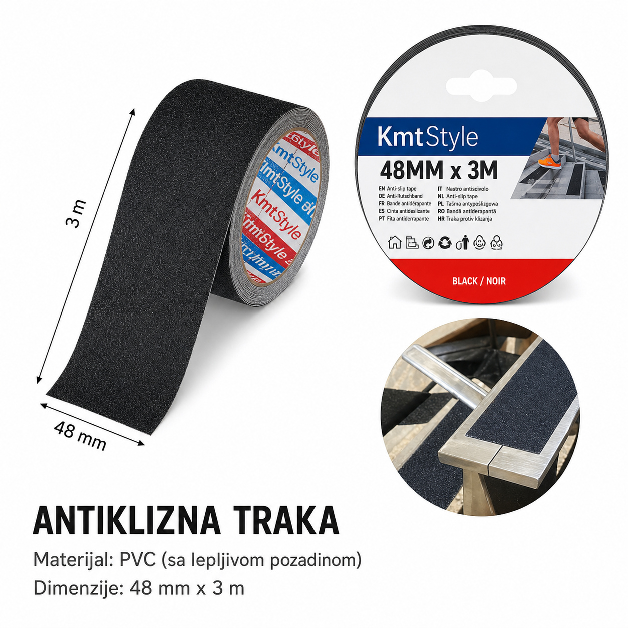 KMT Crna traka protiv klizanja 2708109