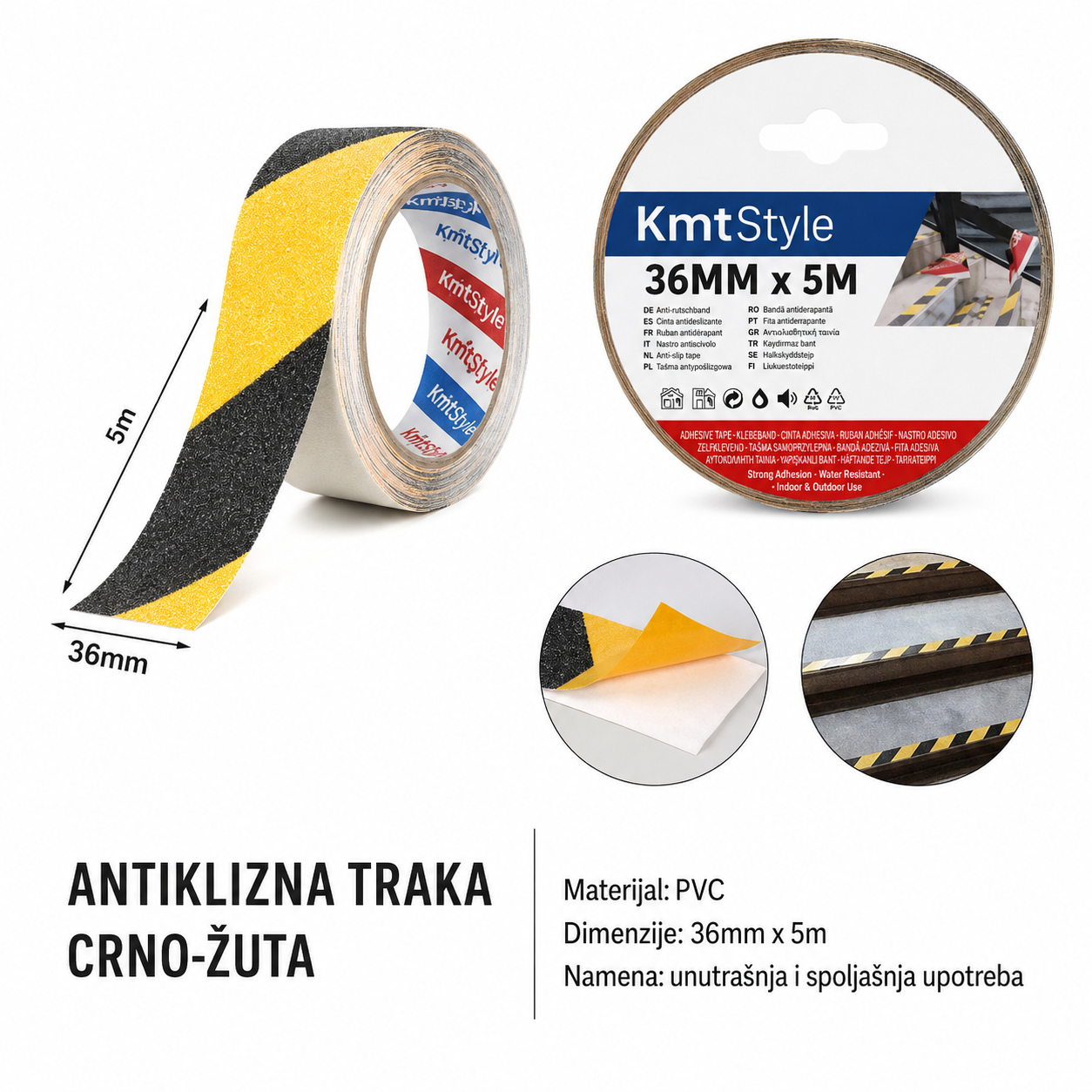 KMT Crno-žuta traka protiv klizanja 2708111