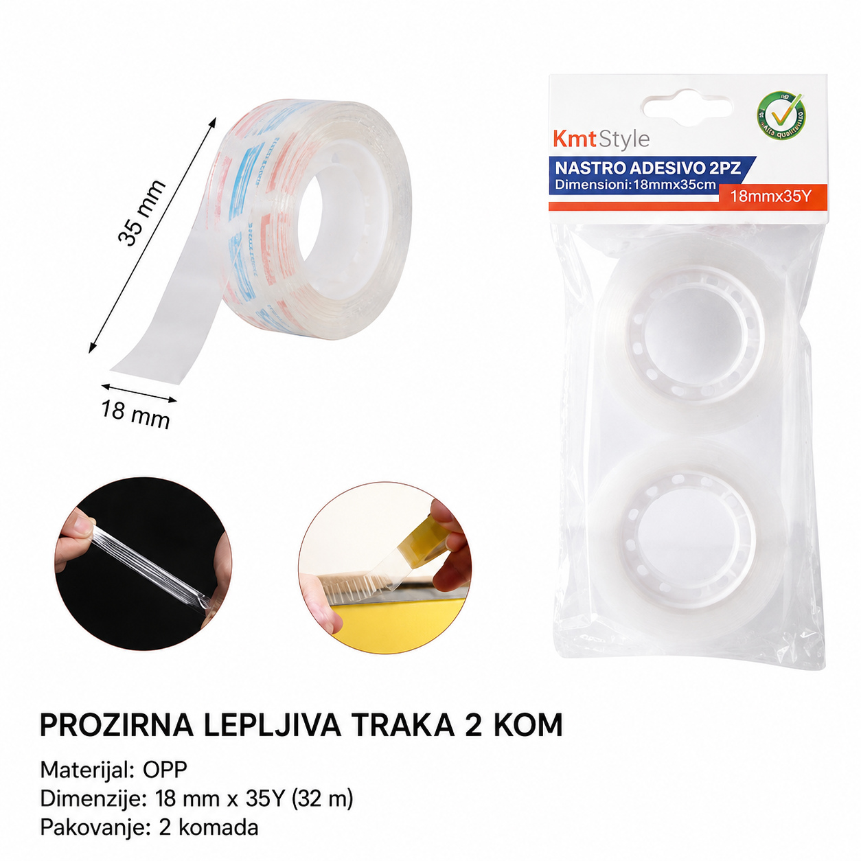 KMT Providna traka za kancelarijski materijal (bela) 2708158