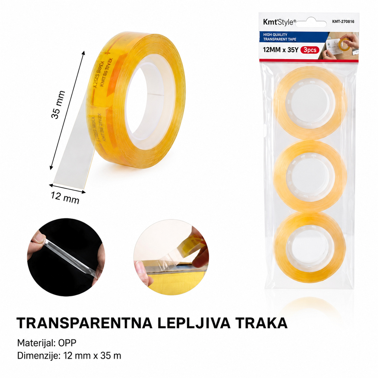 KMT Providna traka za papir (žuta) 2708159