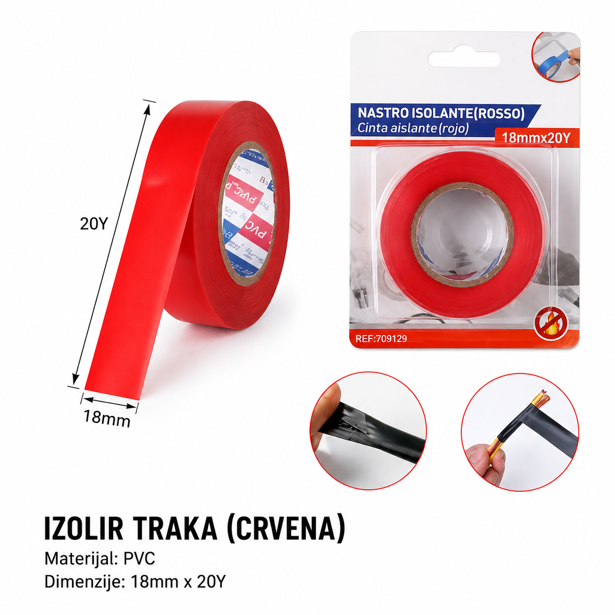 KMT Crveni izolacioni električni lepak 2708173