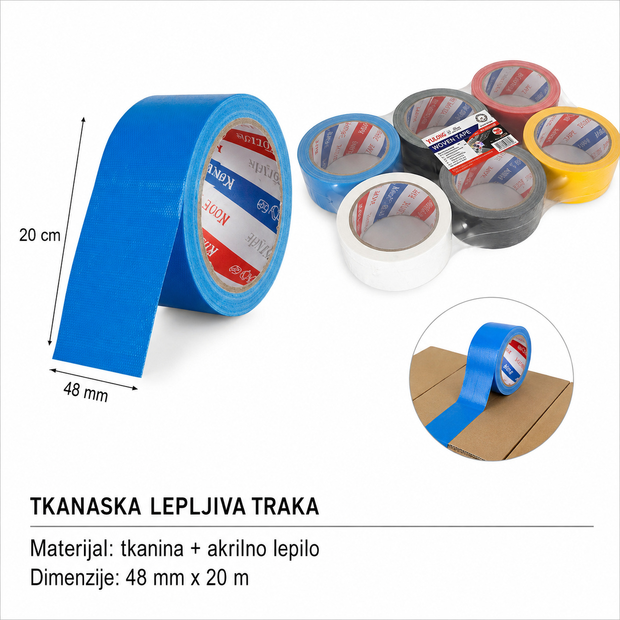 KMT Tkaninski lepljivi trak (šaren) 2708389