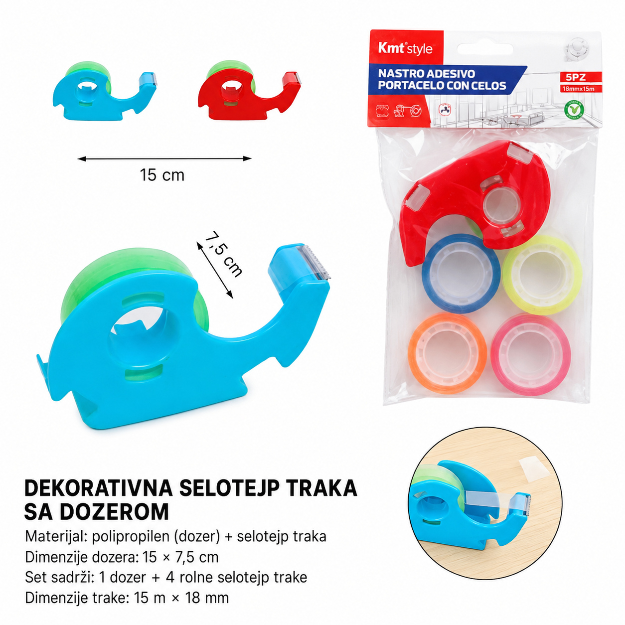 KMT Kolor traka 3 mala traka sa mašinom 2708762