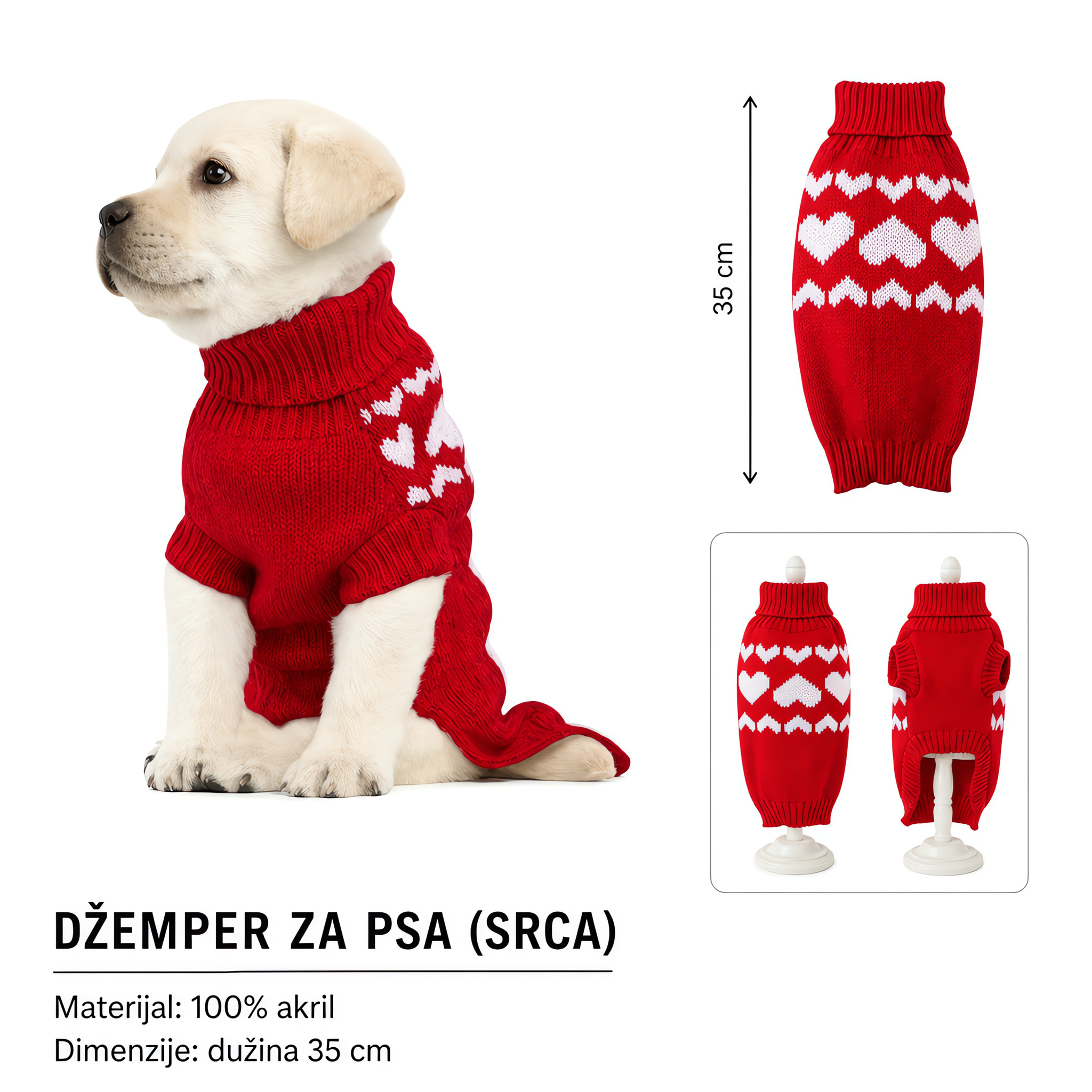 KMT Džemper za kućne ljubimce sa motivom srca 278918