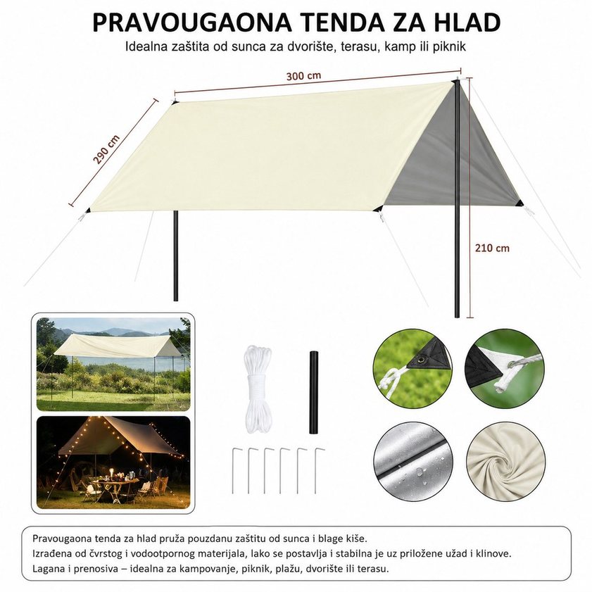 KMT Posrebreni kvadratni baldahin-živi i zlatni 2903892