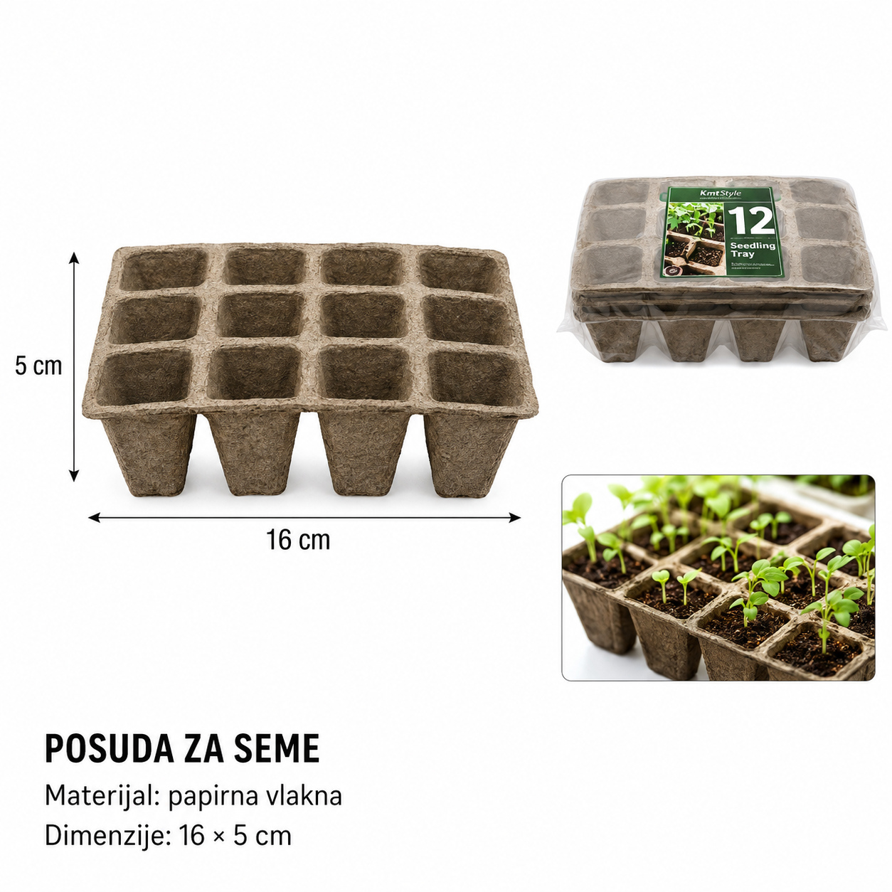 KMT Čaša za sadnice sa 12 rešetki 2904088