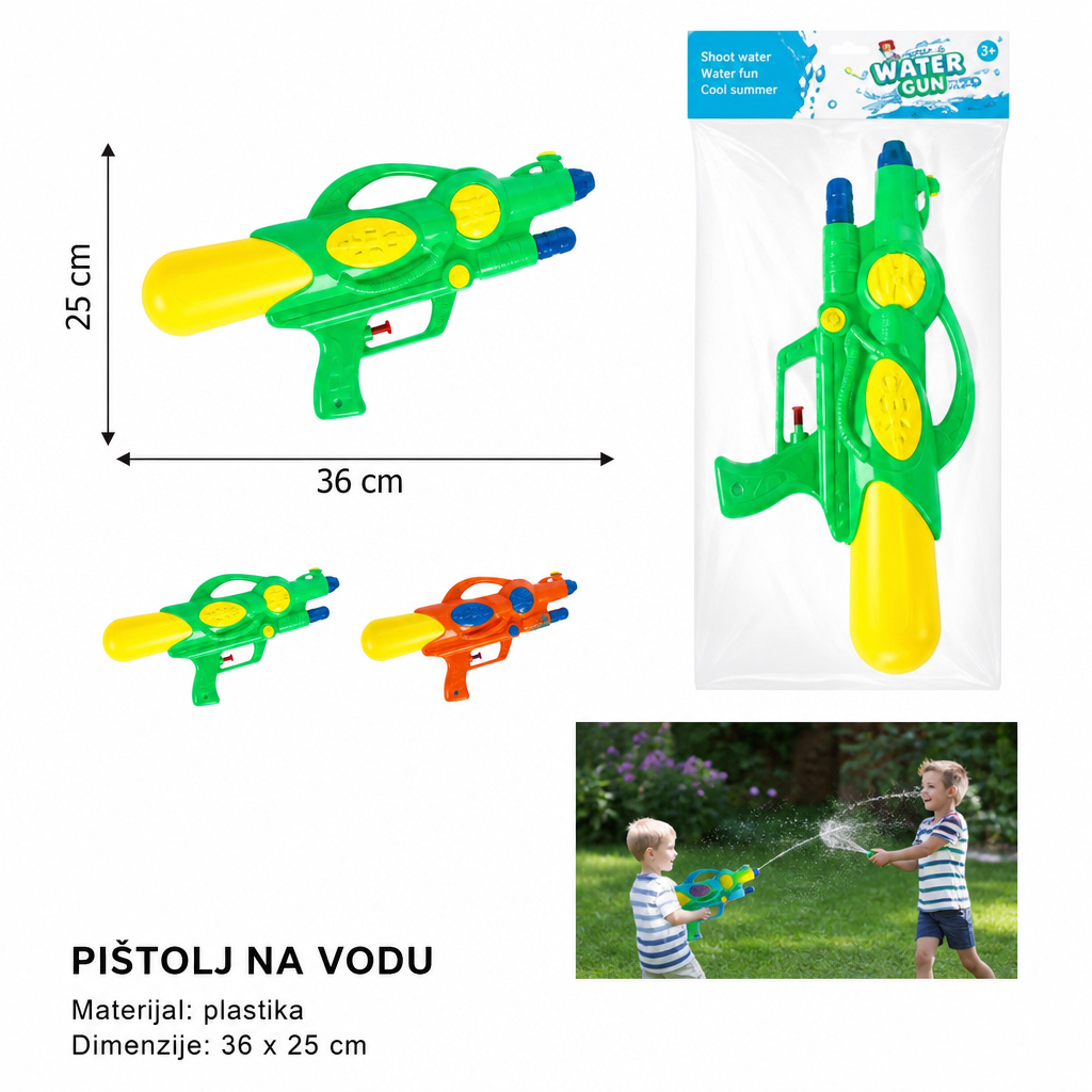 KMT Vodeni pištolj u jednobojnoj boji 2904422