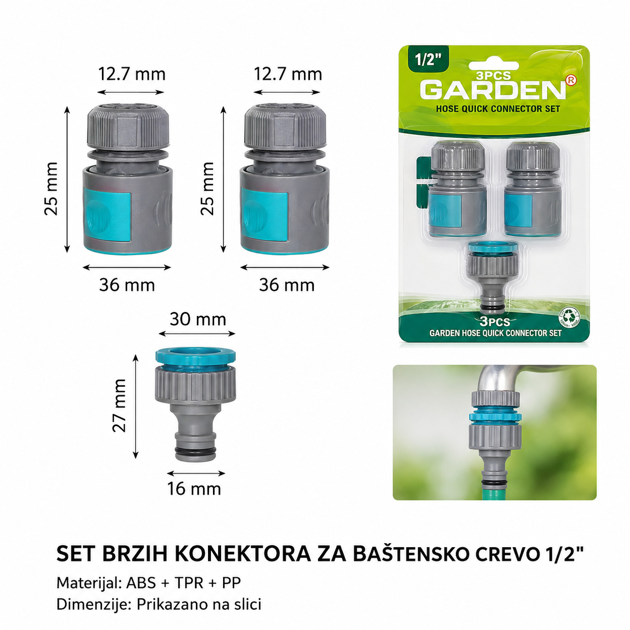KMT 1/2'' set konektora 2904583