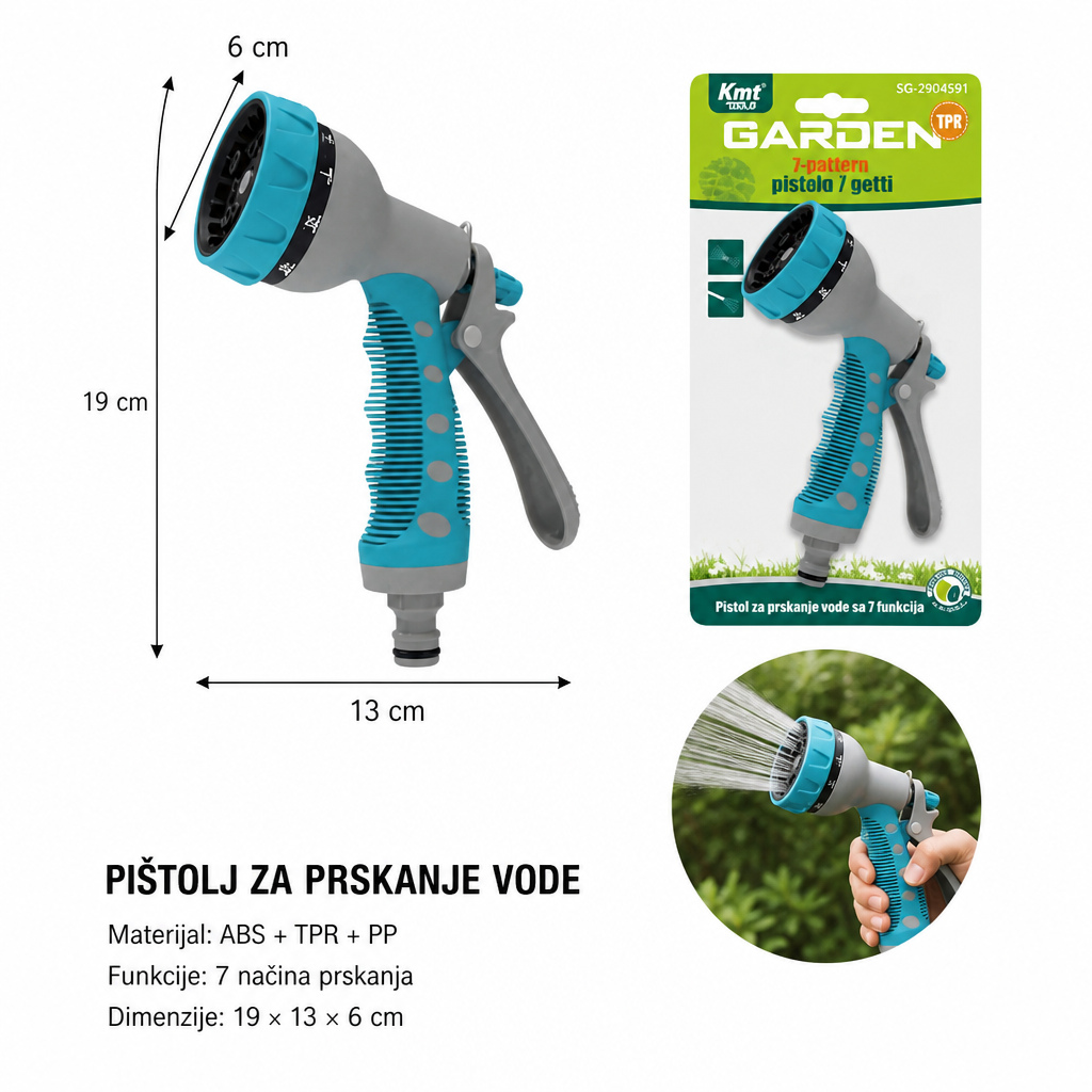 KMT Pištolj za prskanje sa 7 funkcija 2904591