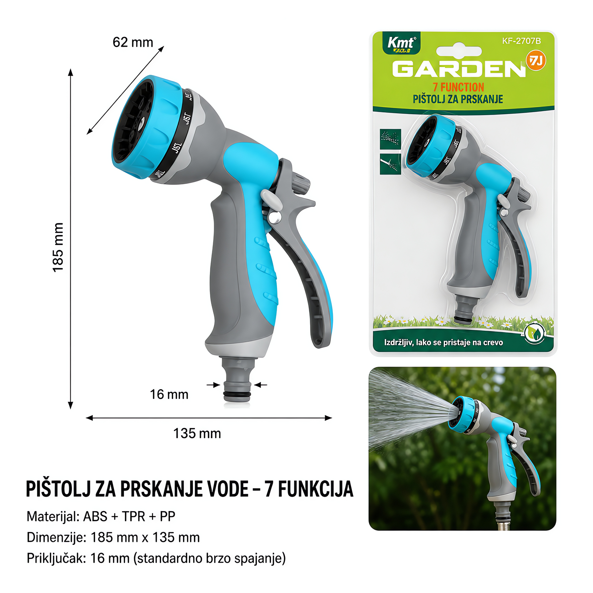 KMT Pištolj za prskanje sa 7 funkcija 2904592