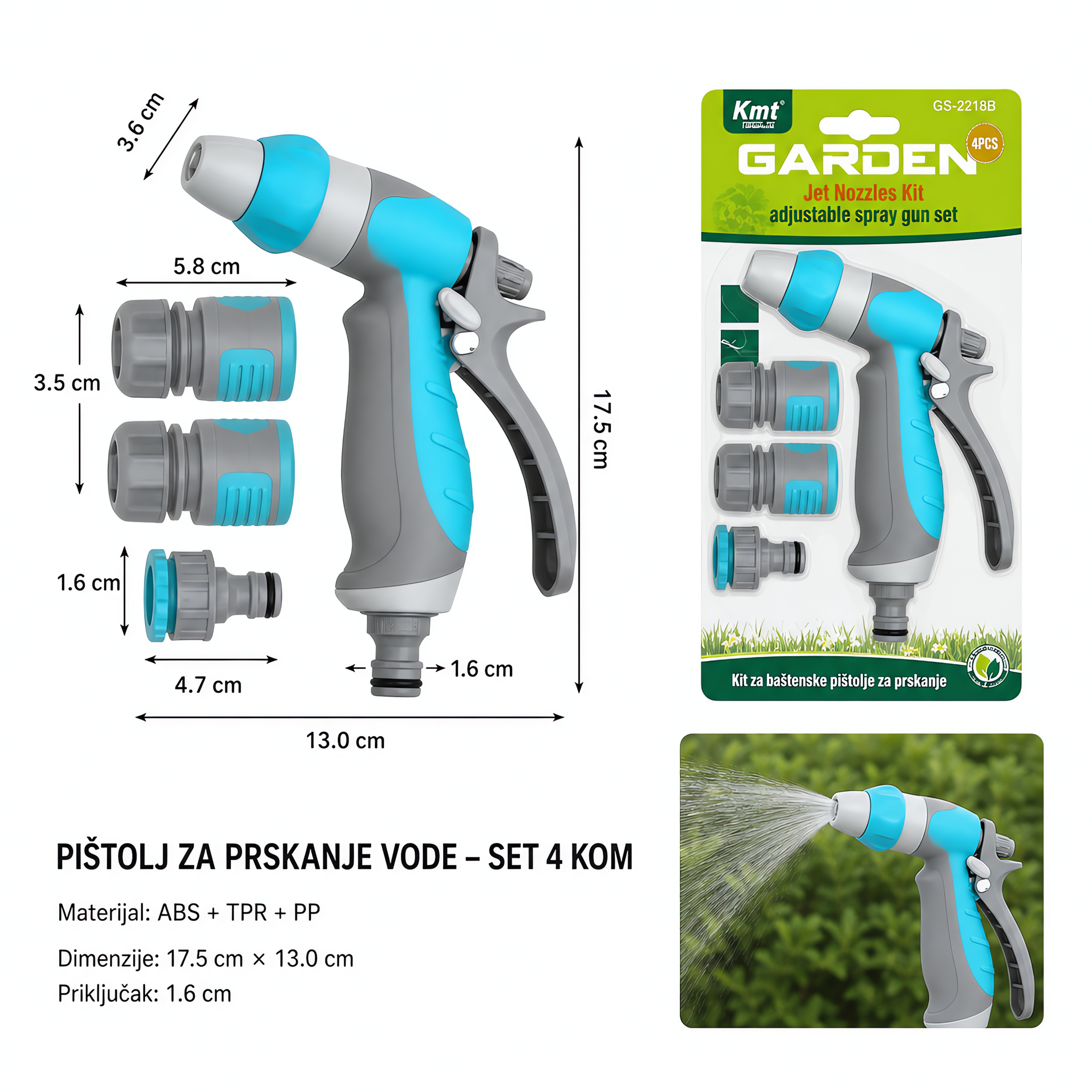 KMT Set podesivih pištolja za prskanje 2904595