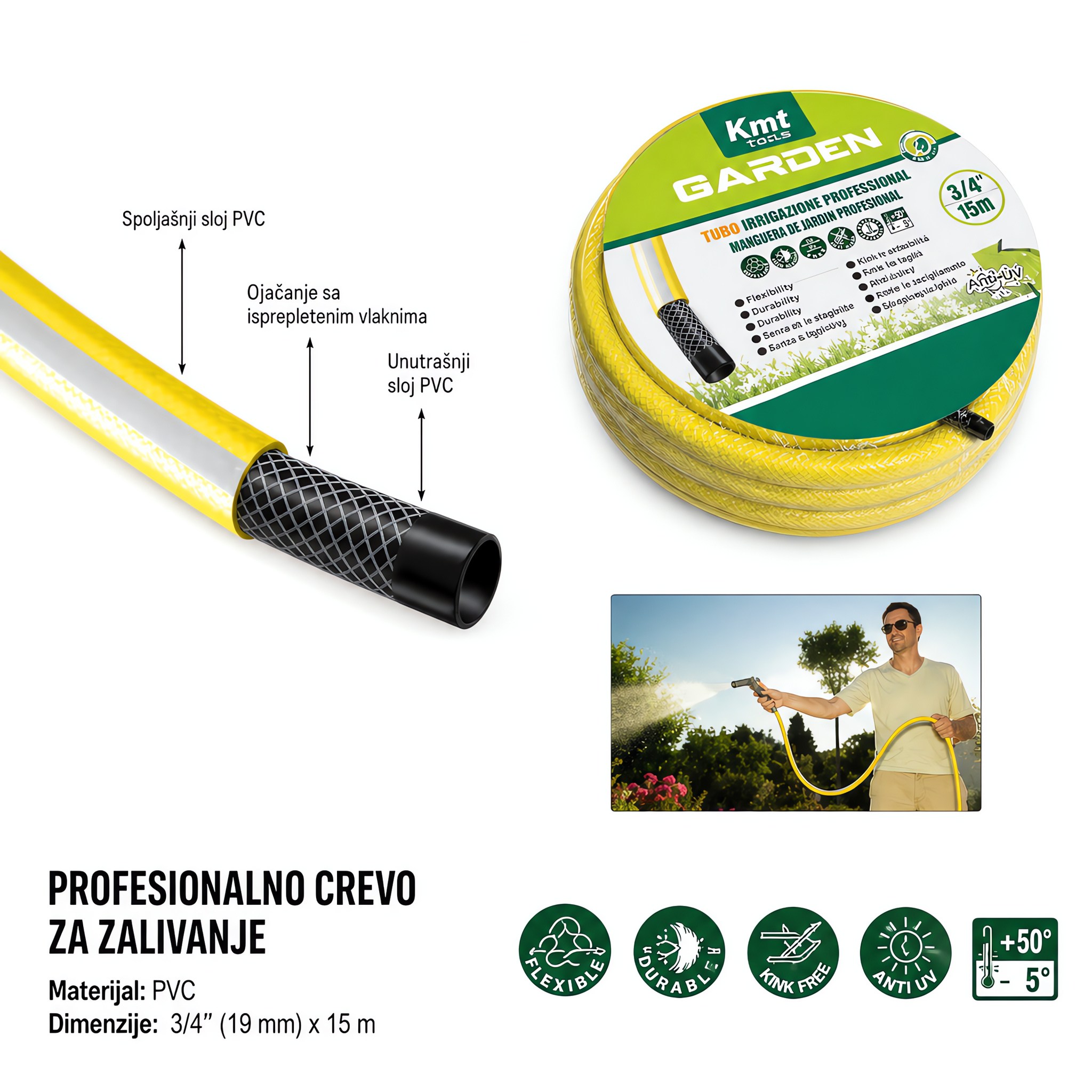 KMT 3/4 profesionalno crevo 2904627