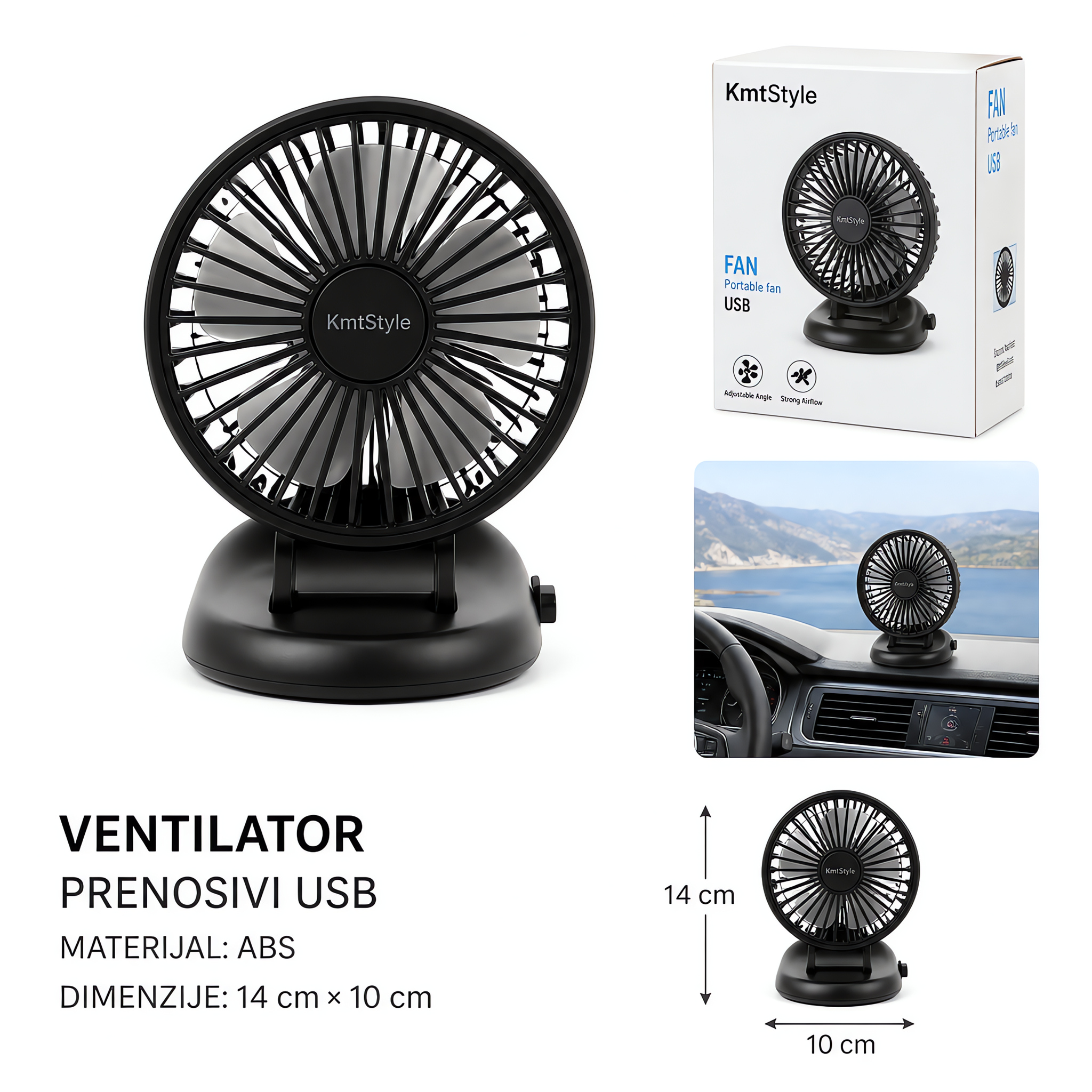 KMT USB ventilator za automobil 295913