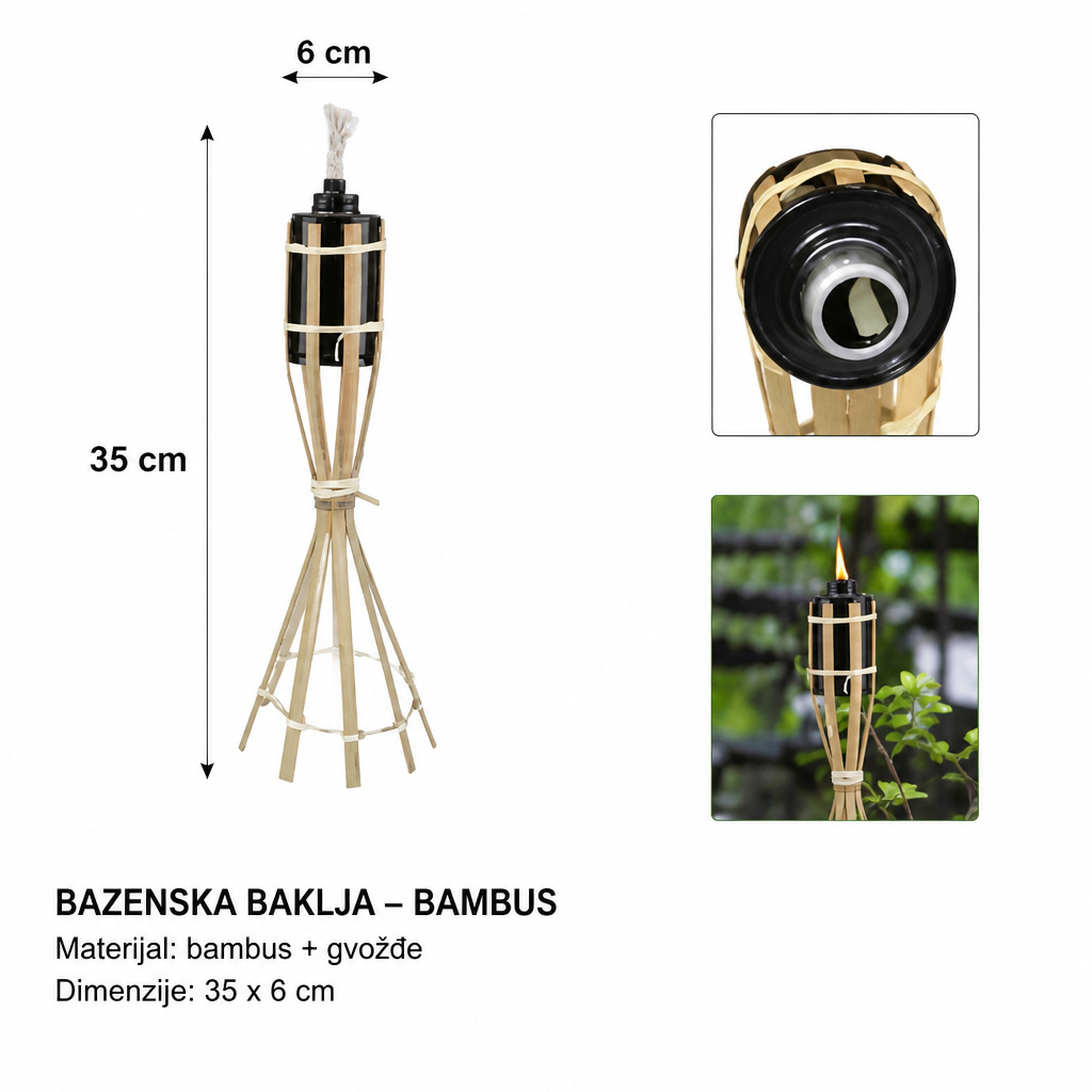 KMT Bambus baklja stolna 296419