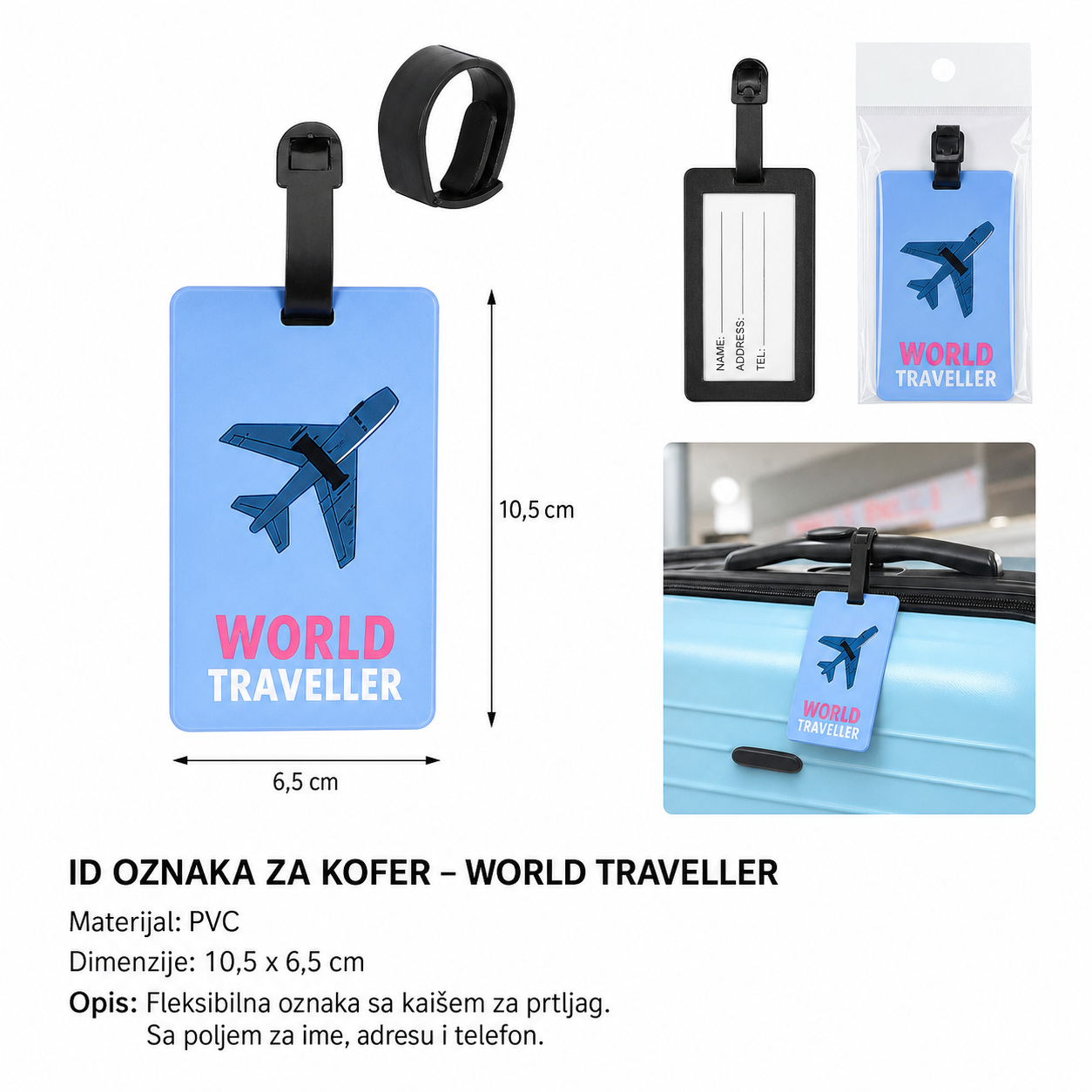 KMT Privezak za prtljag – avion W 10.5*6.5CM 296727