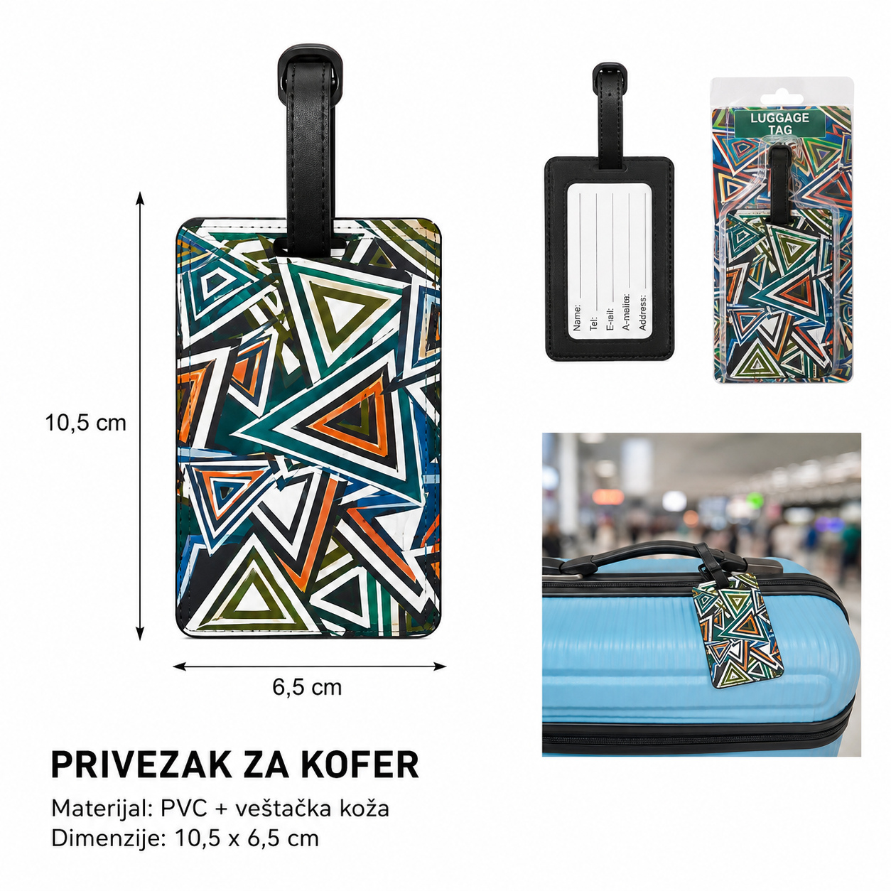 KMT Privezak za prtljag – cvet 3 boje 10.5*6.5CM 296729