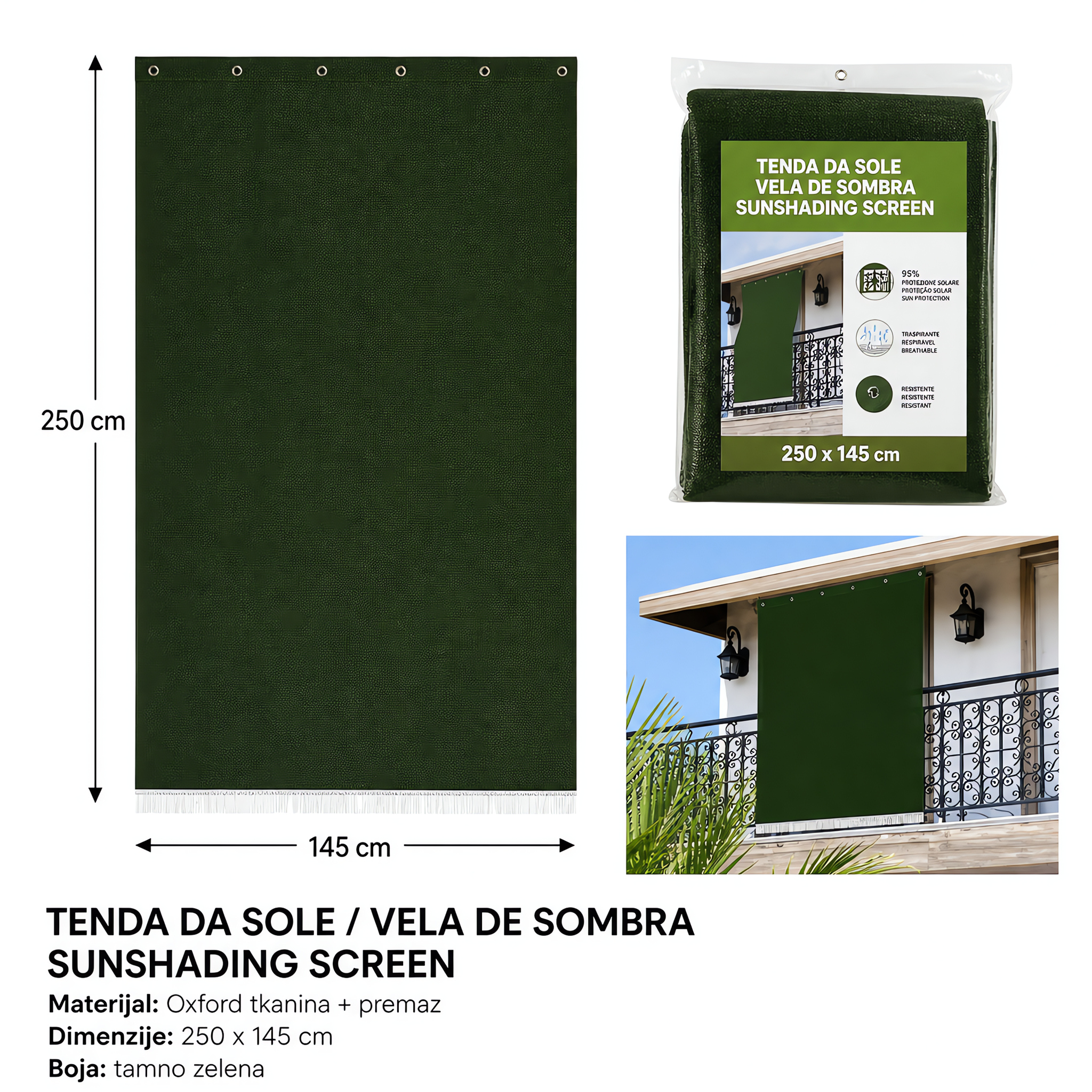 KMT Rolo zavesa tamno zelena 296787