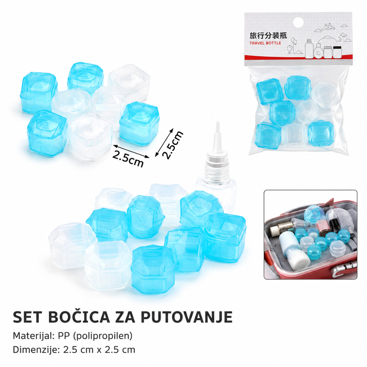 KMT Plavi-beli kvadratni plastični kockasti led 298248