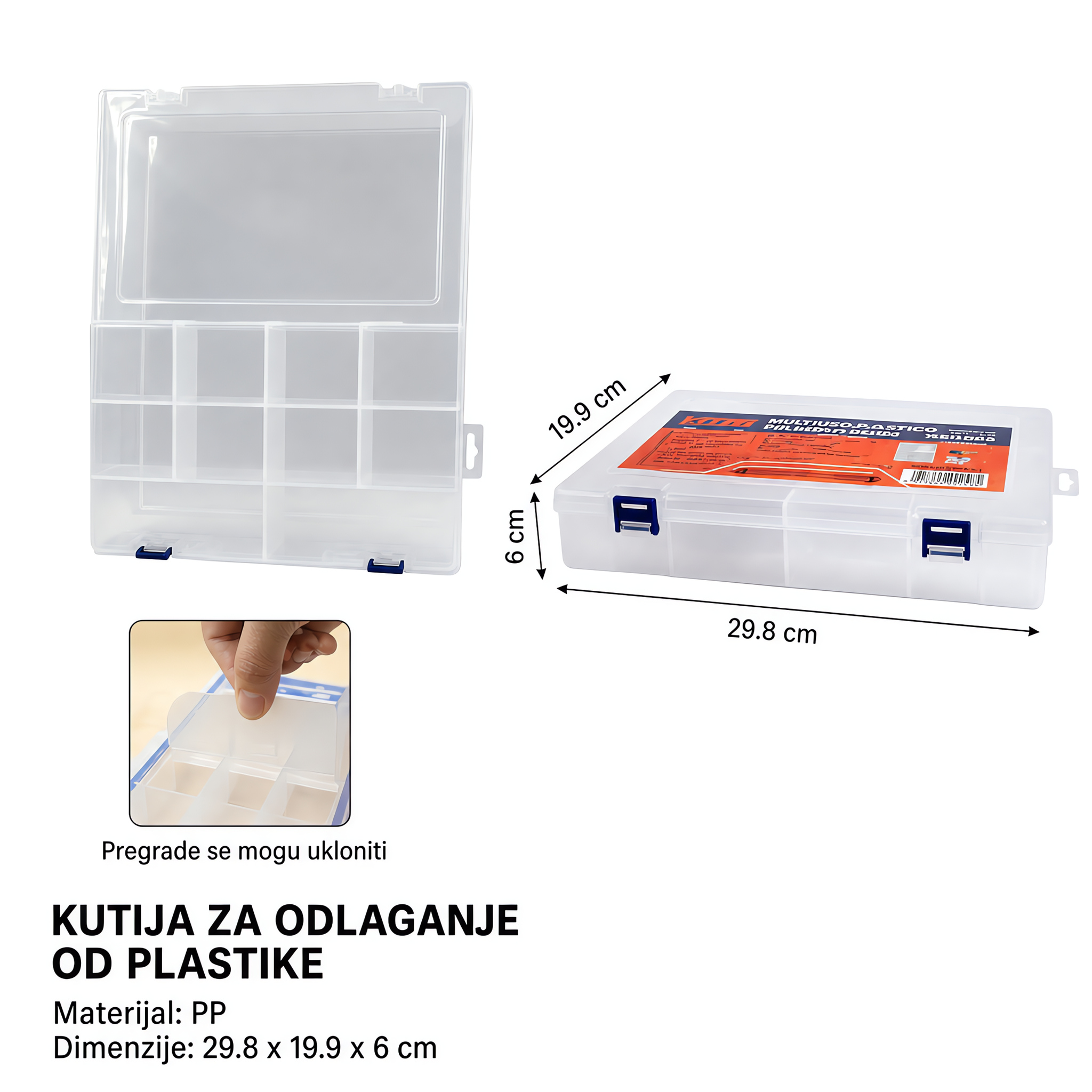 KMT Klizna kutija za odlaganje sa 10 pregrada 3200047-A