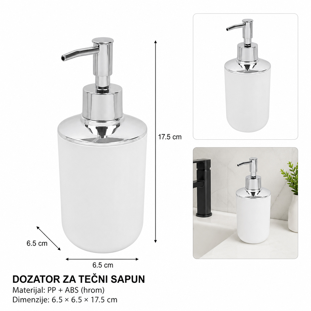 KMT Dozator za tečni sapun, beli 3213140