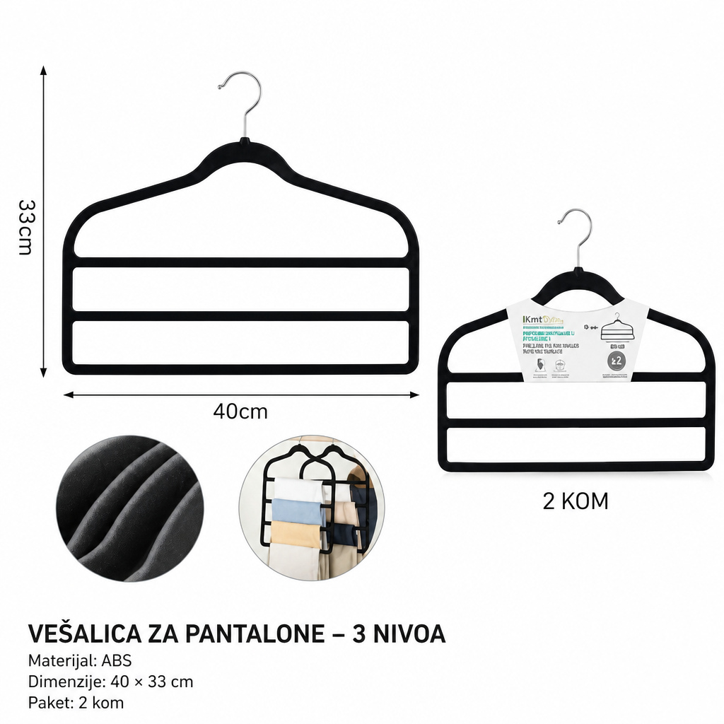 KMT Nivoa vešalica za pantalone 3213729