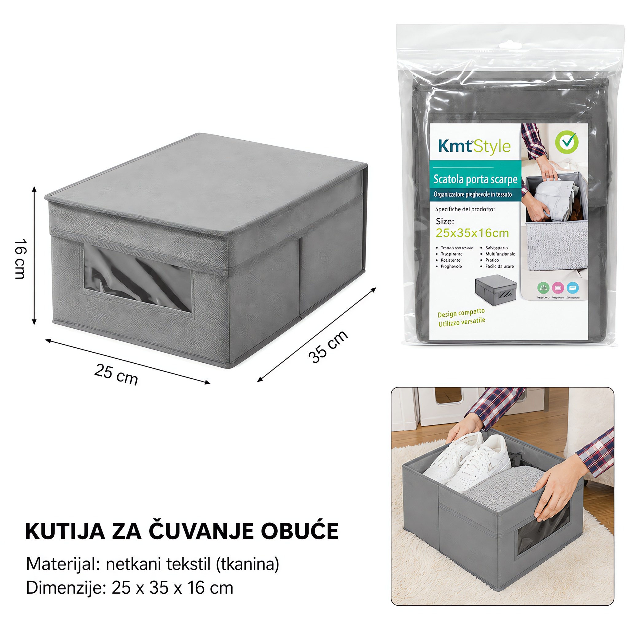 KMT Prozorska kutija za odlaganje cipela 3280054-A
