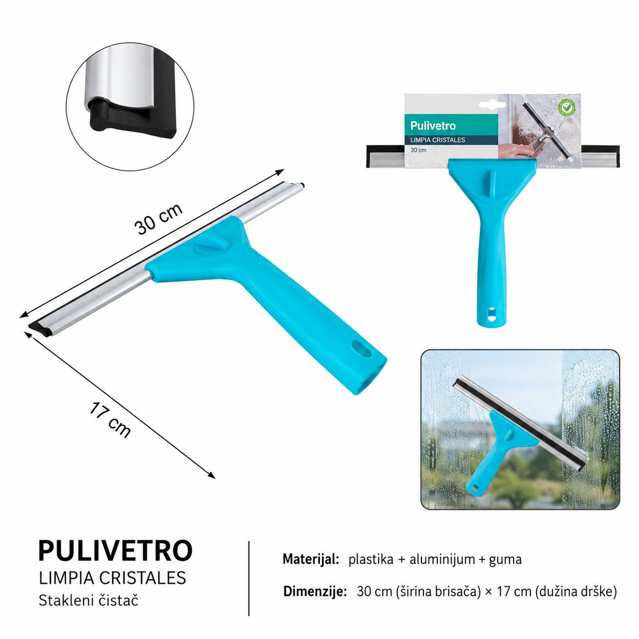KMT Plavi drška stakleni brisač 3280221