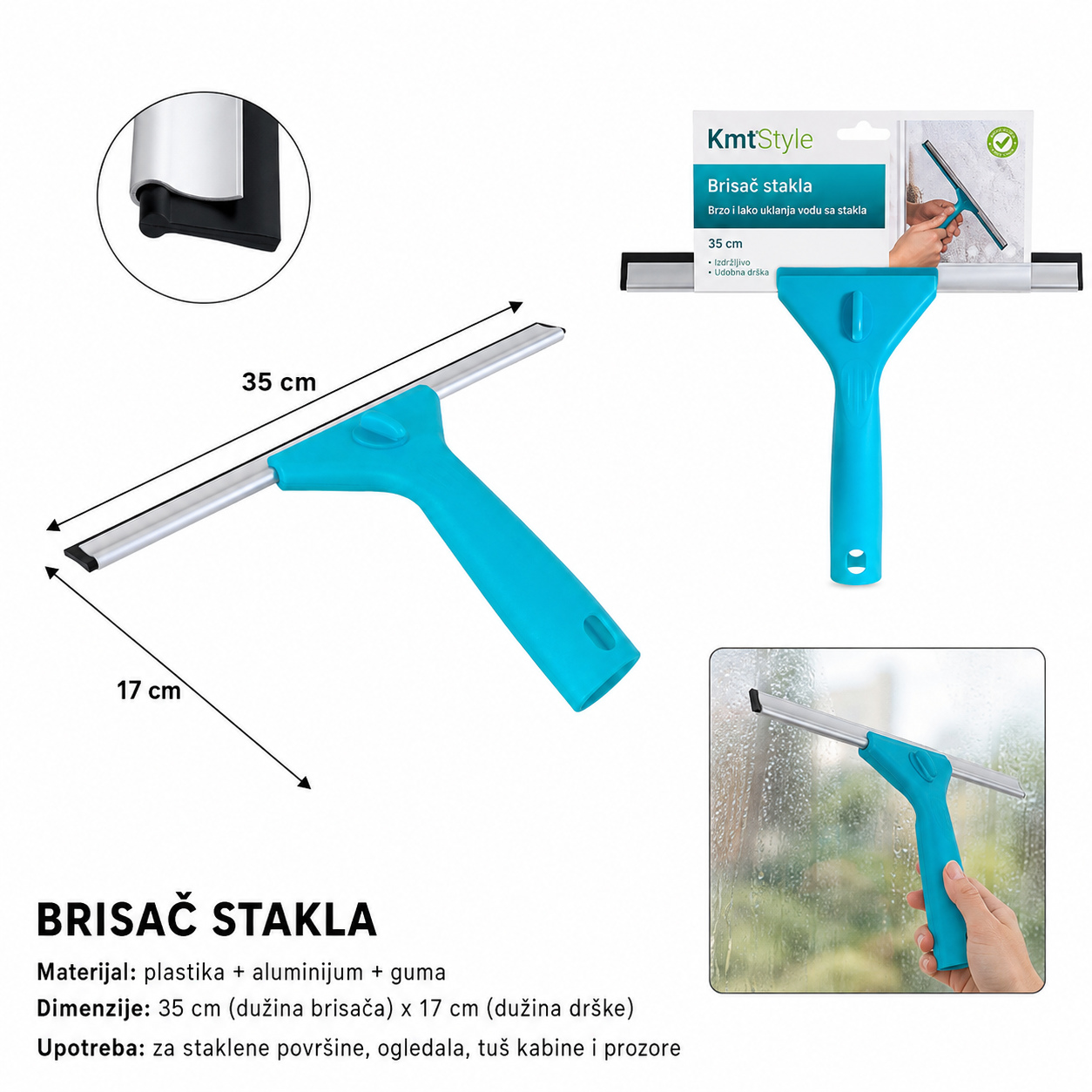 KMT Plavi drška stakleni brisač 3280222