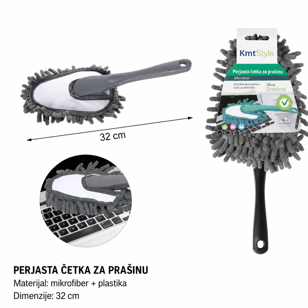 KMT Chenille ljubavna četka siva 3280228