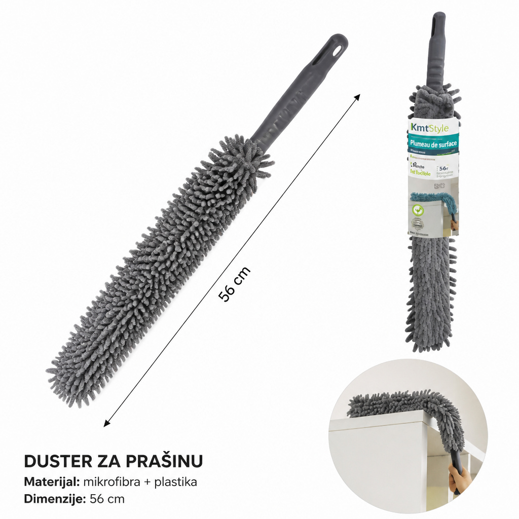 KMT Chenille Flekible Duster Grei 3280230