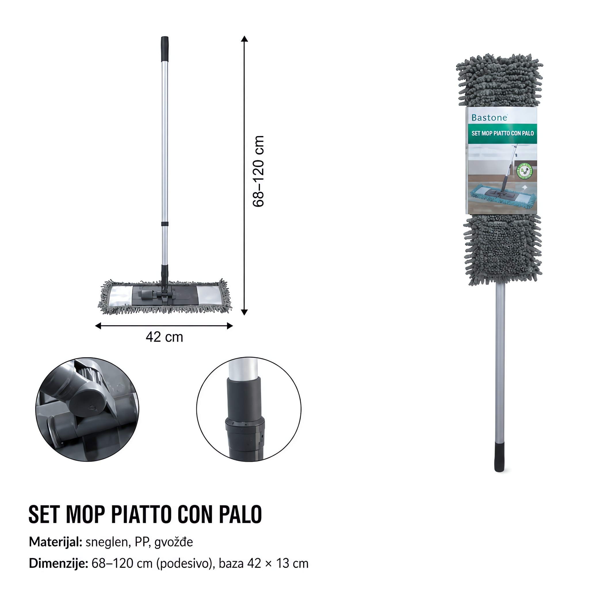 KMT Chenille Iron Mop Grei 3280238