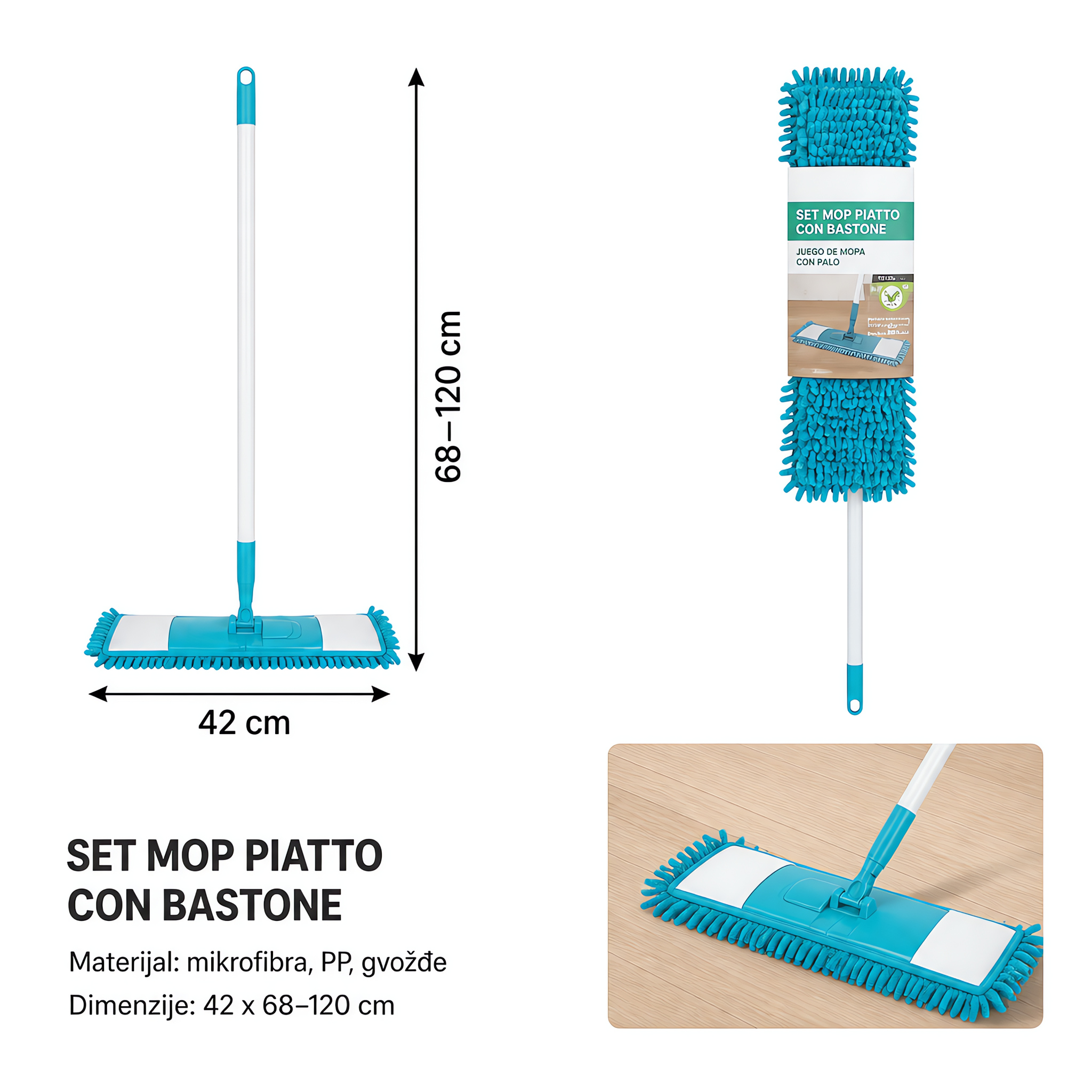 KMT chenille gvozdena krpa plava 3280259