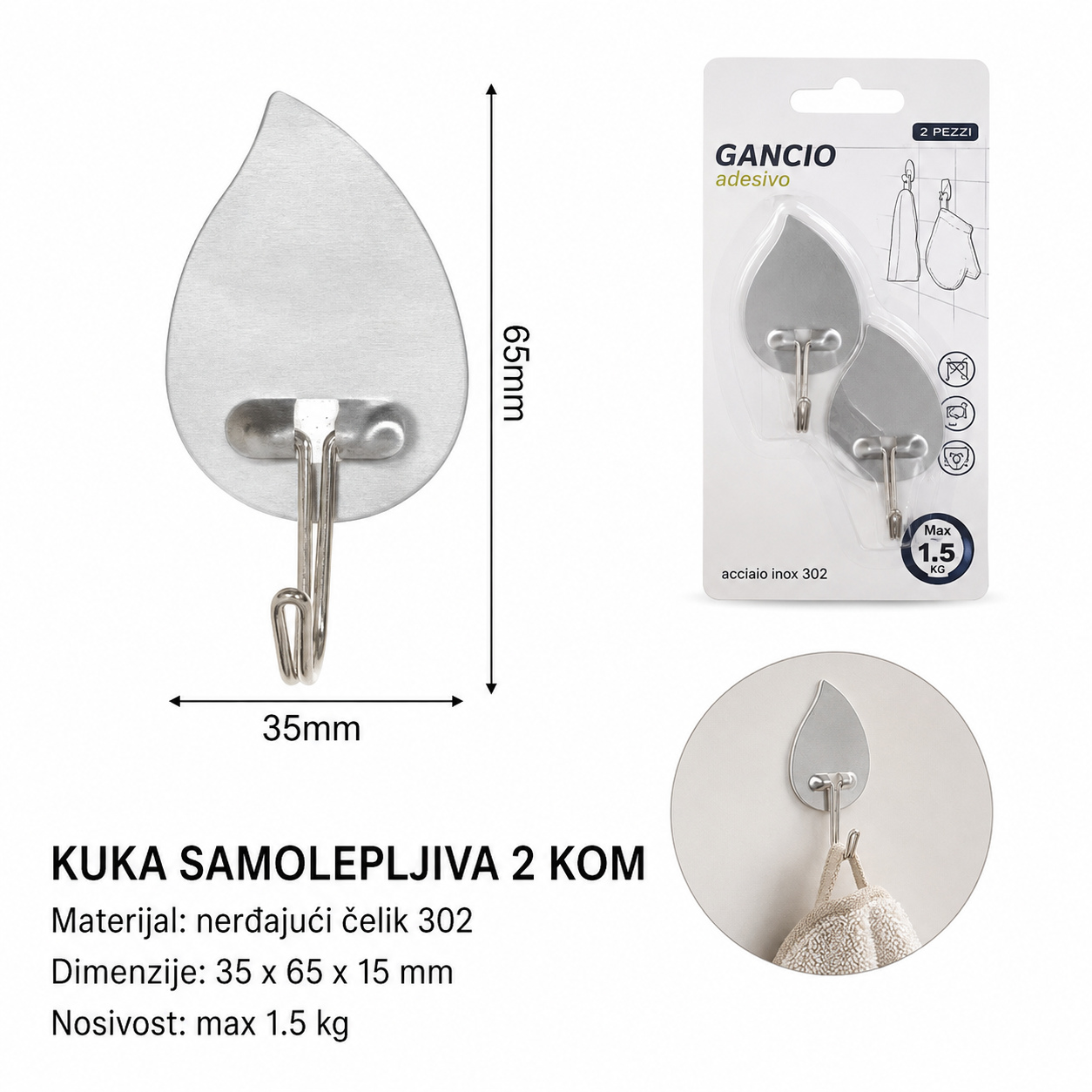 KMT Inox kapljica (2 kom) 3280324